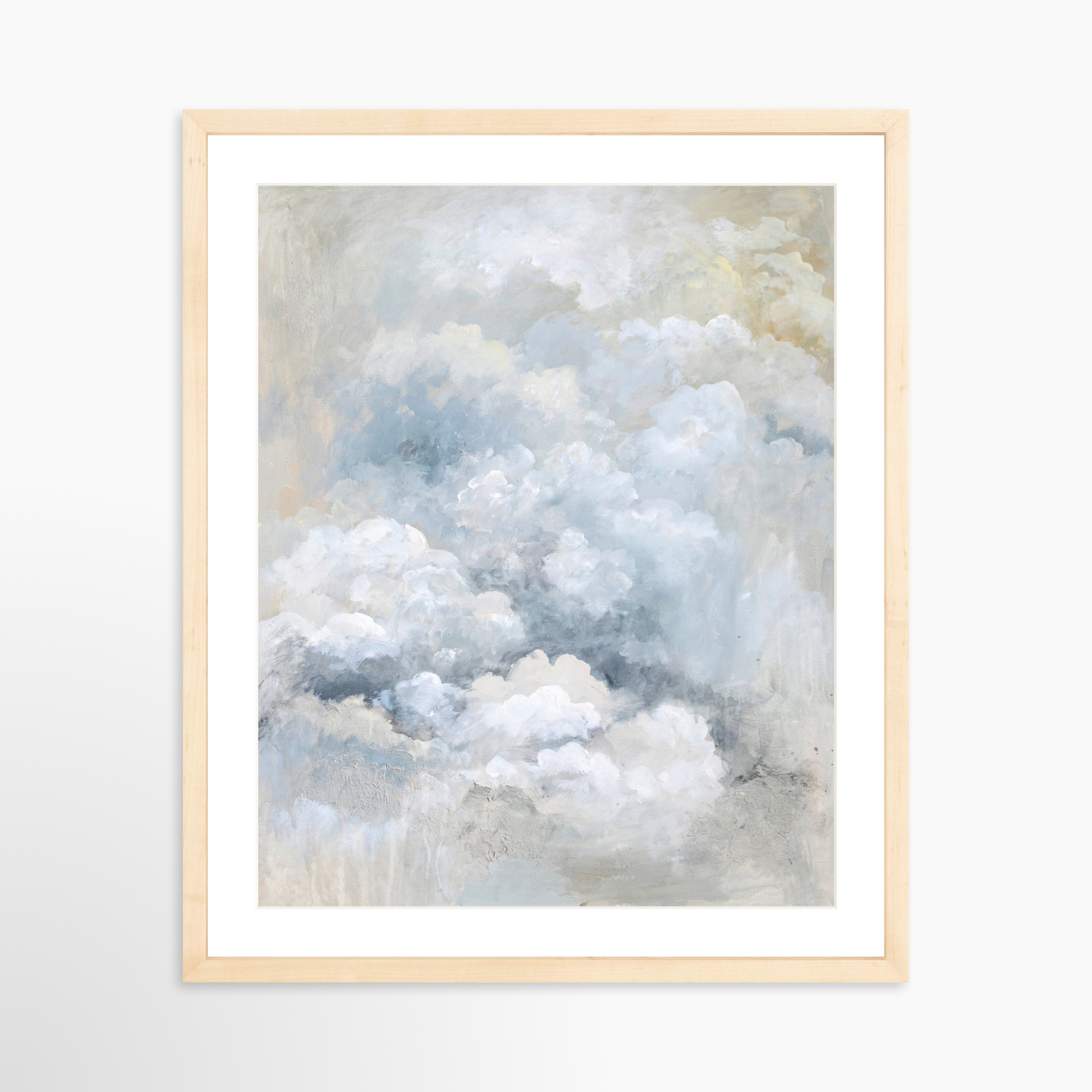 16x20 / Natural Frame + White Mat