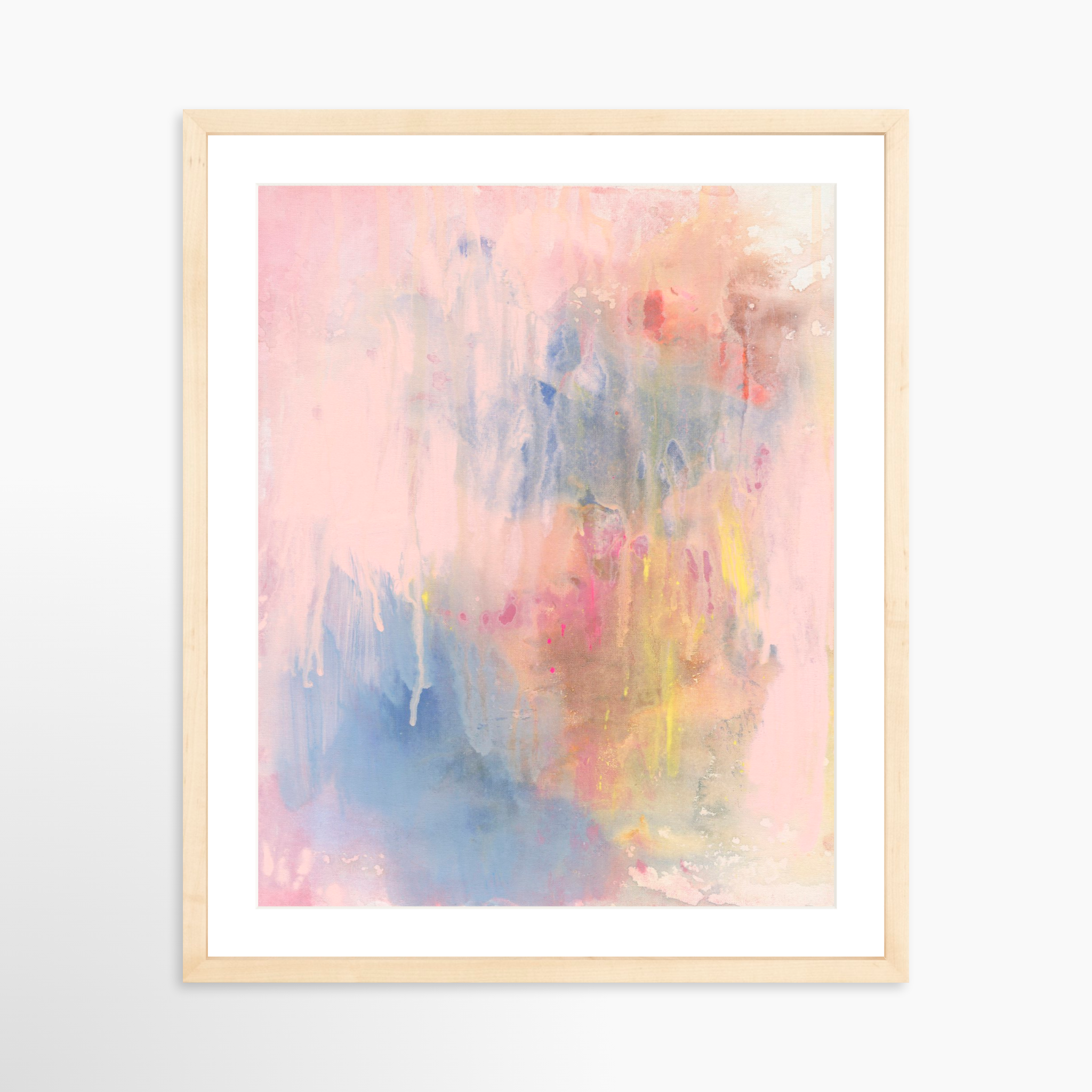 16x20 / Natural Frame + White Mat