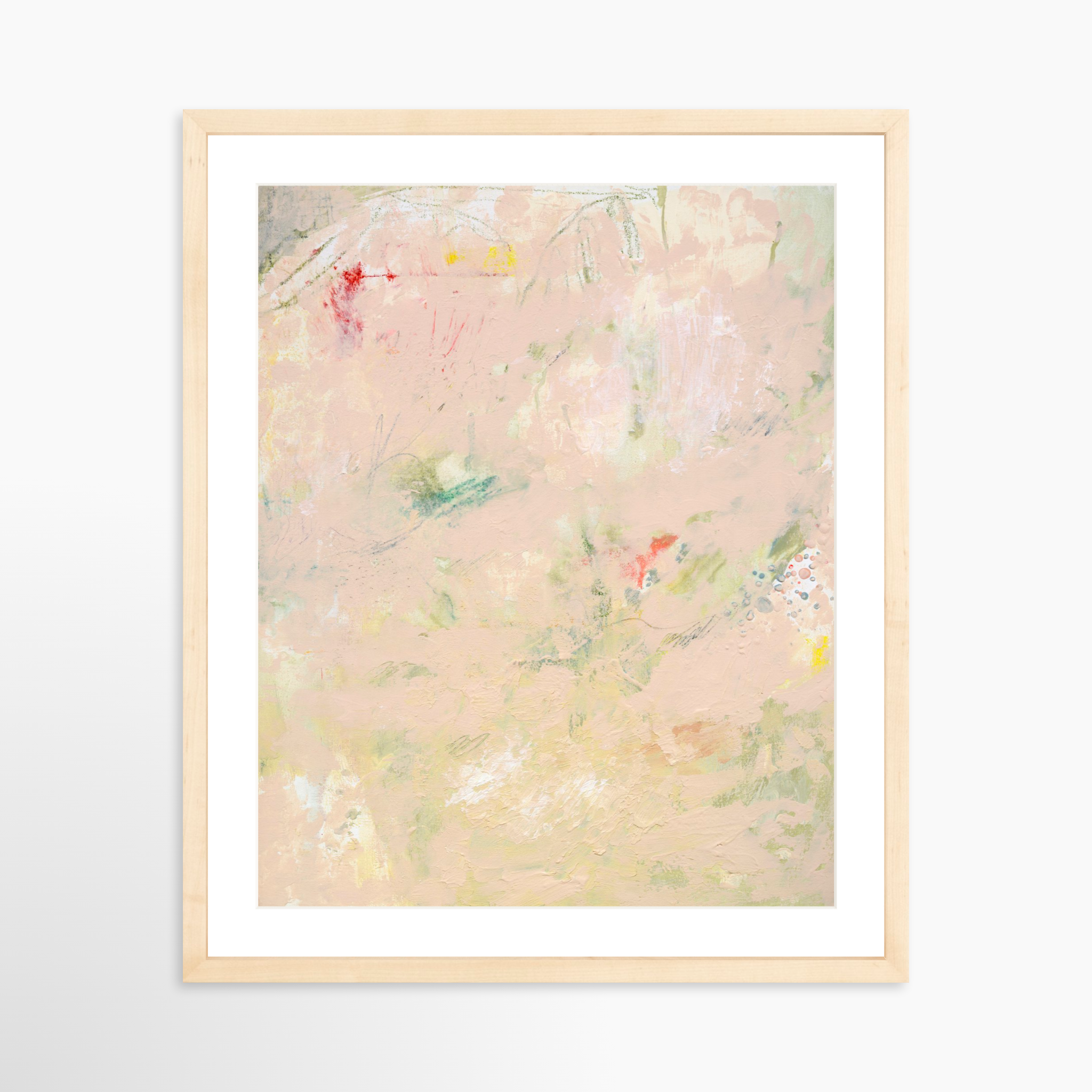 16x20 / Natural Frame + White Mat