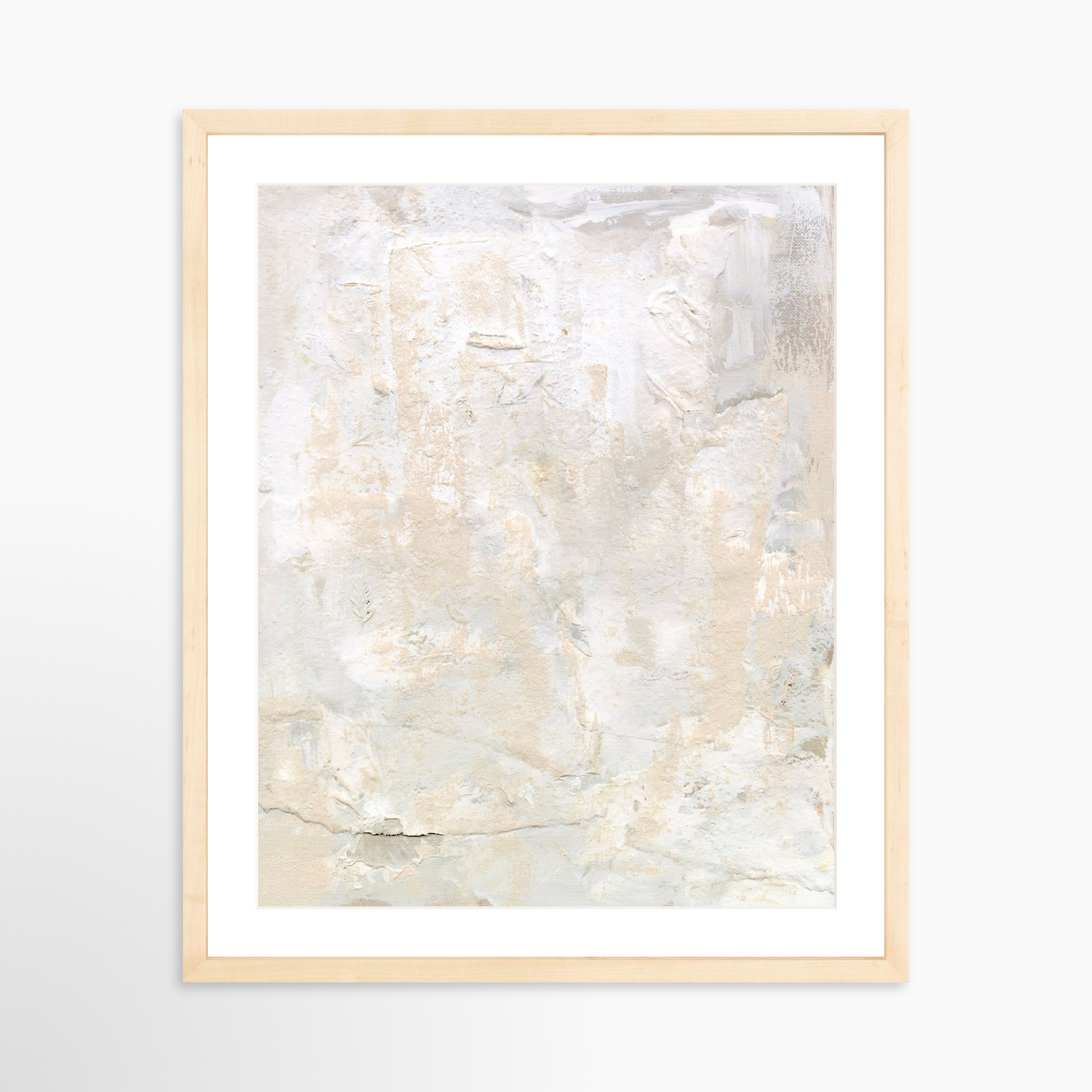 16x20 / Natural Frame + White Mat