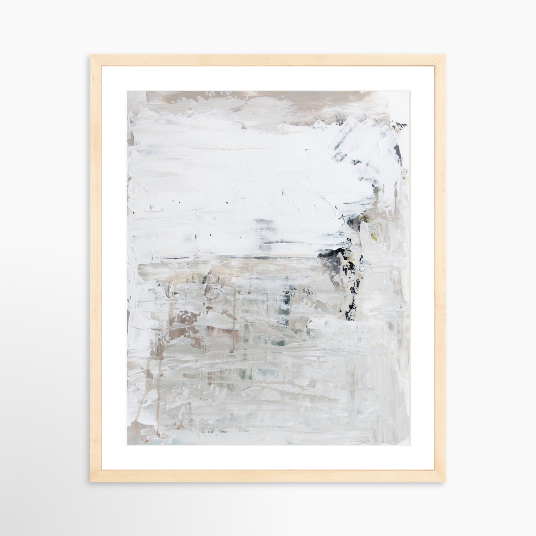 16x20 / Natural Frame + White Mat