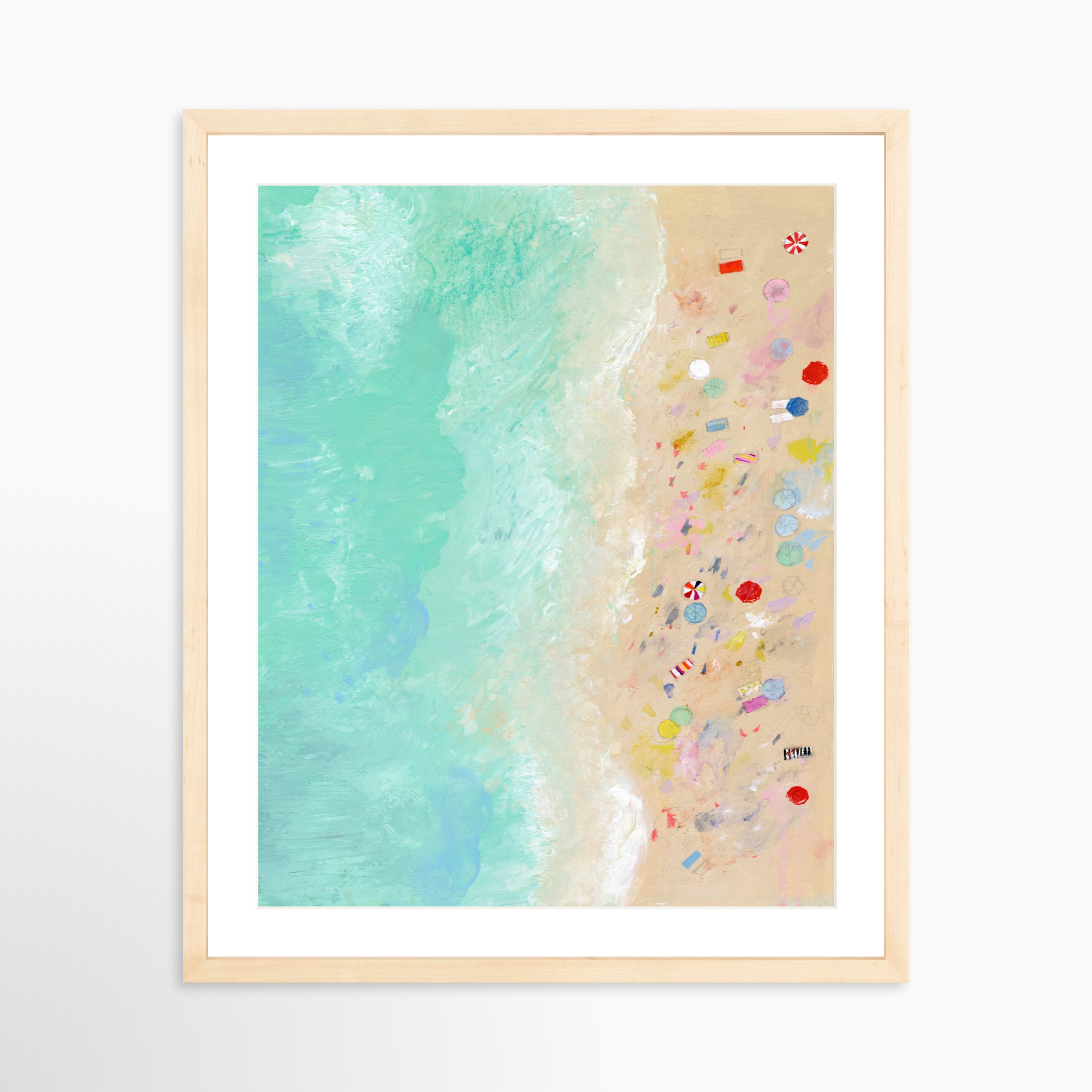 16x20 / Natural Frame + White Mat