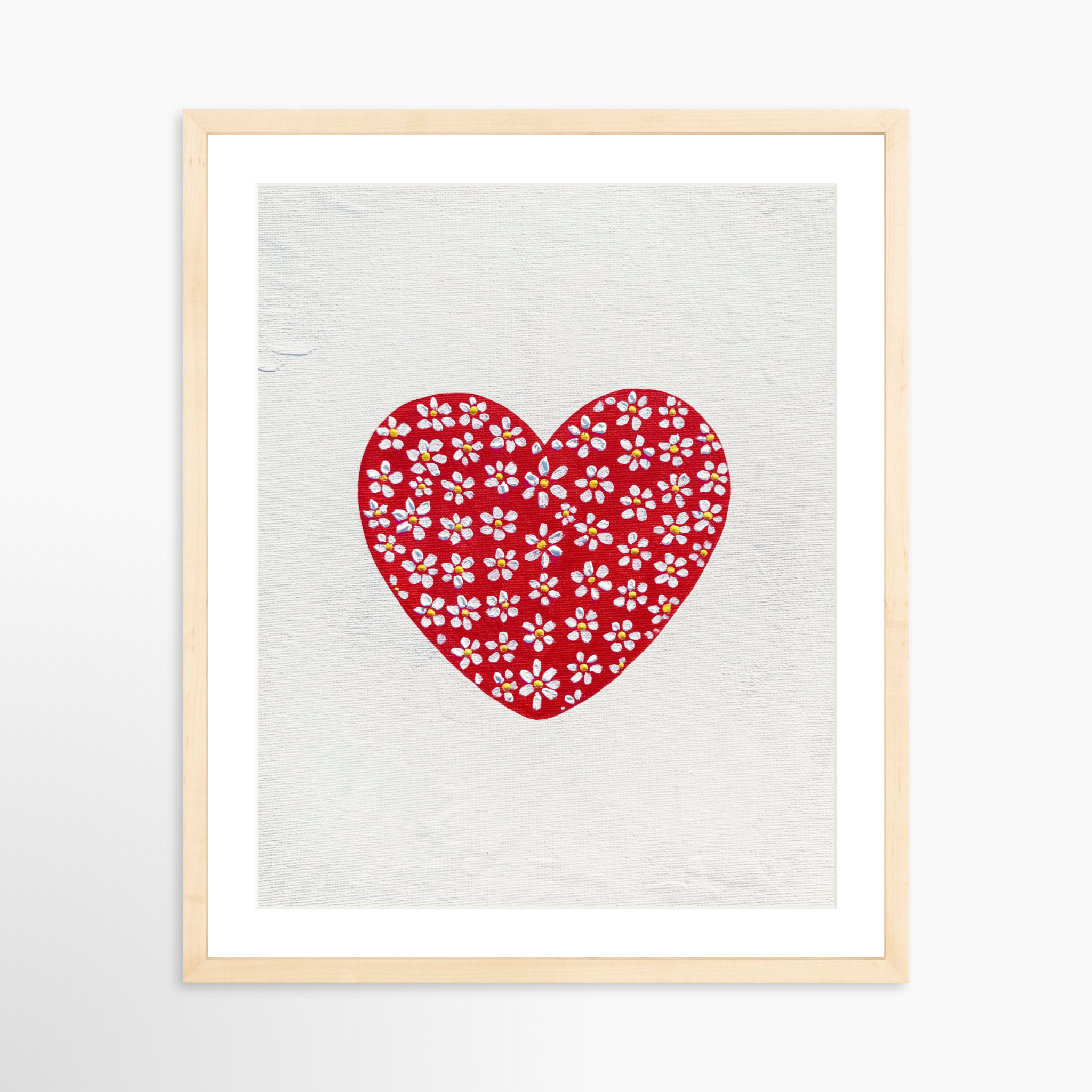 16x20 / Natural Frame + White Mat