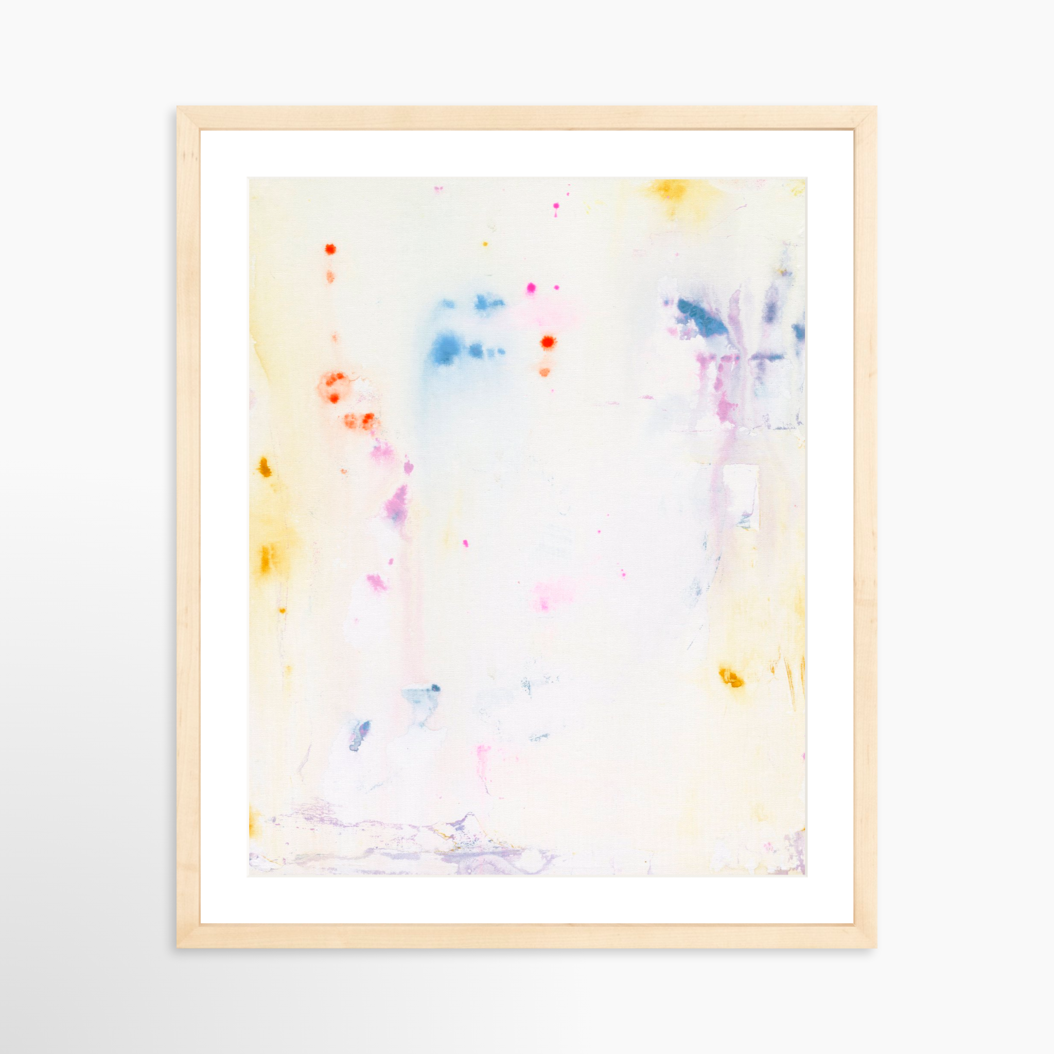 16x20 / Natural Frame + White Mat