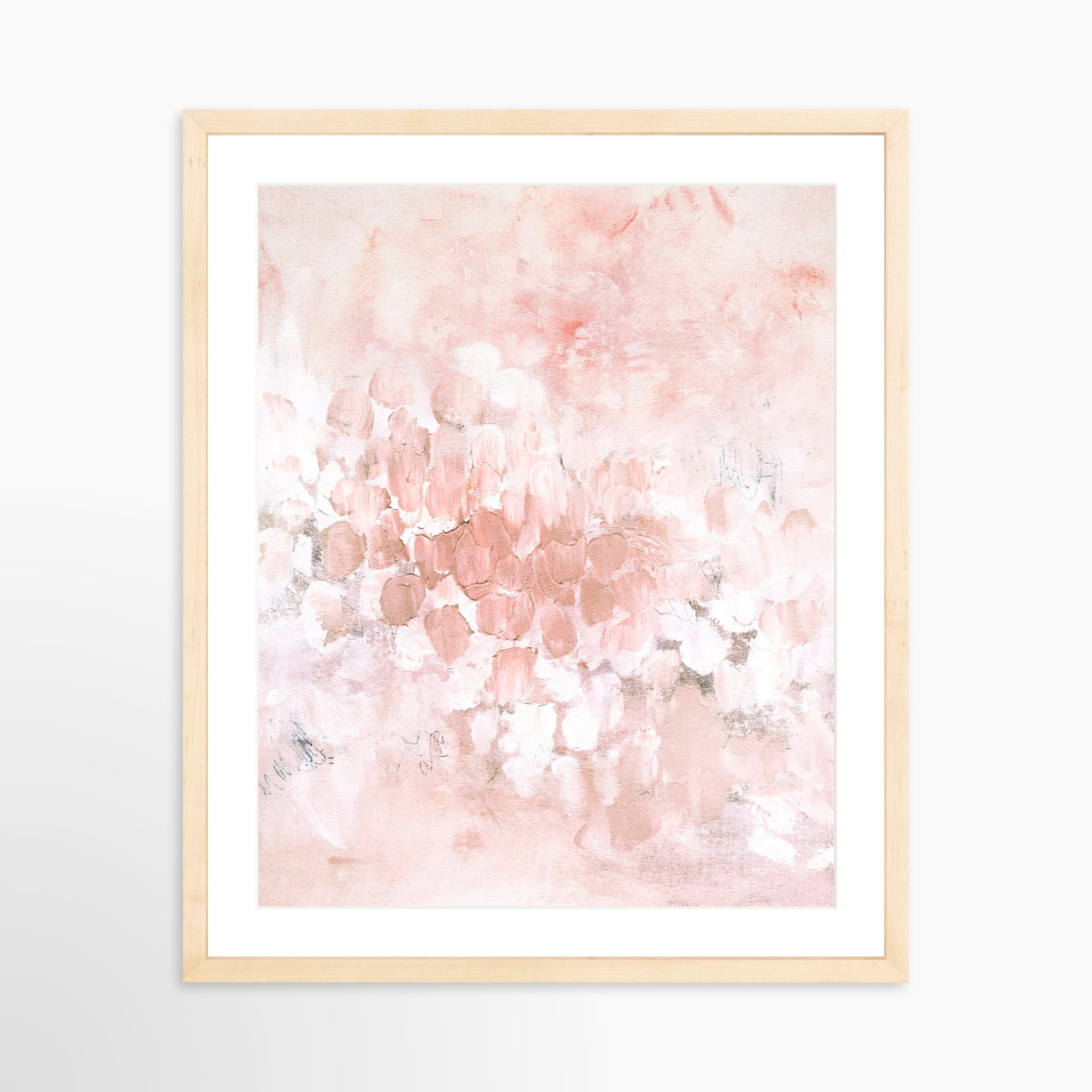 16x20 / Natural Frame + White Mat
