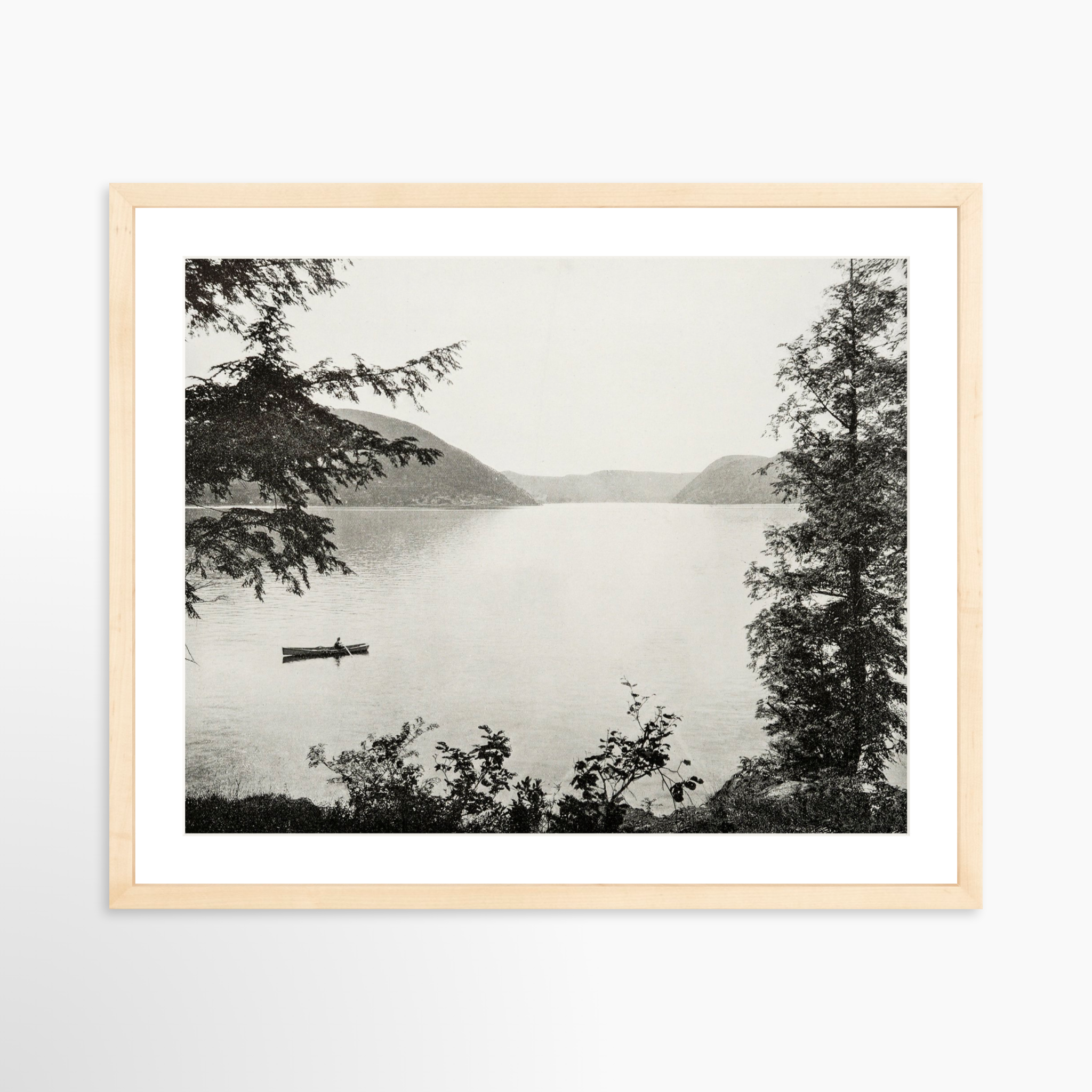 20x16 / Natural Frame + White Mat