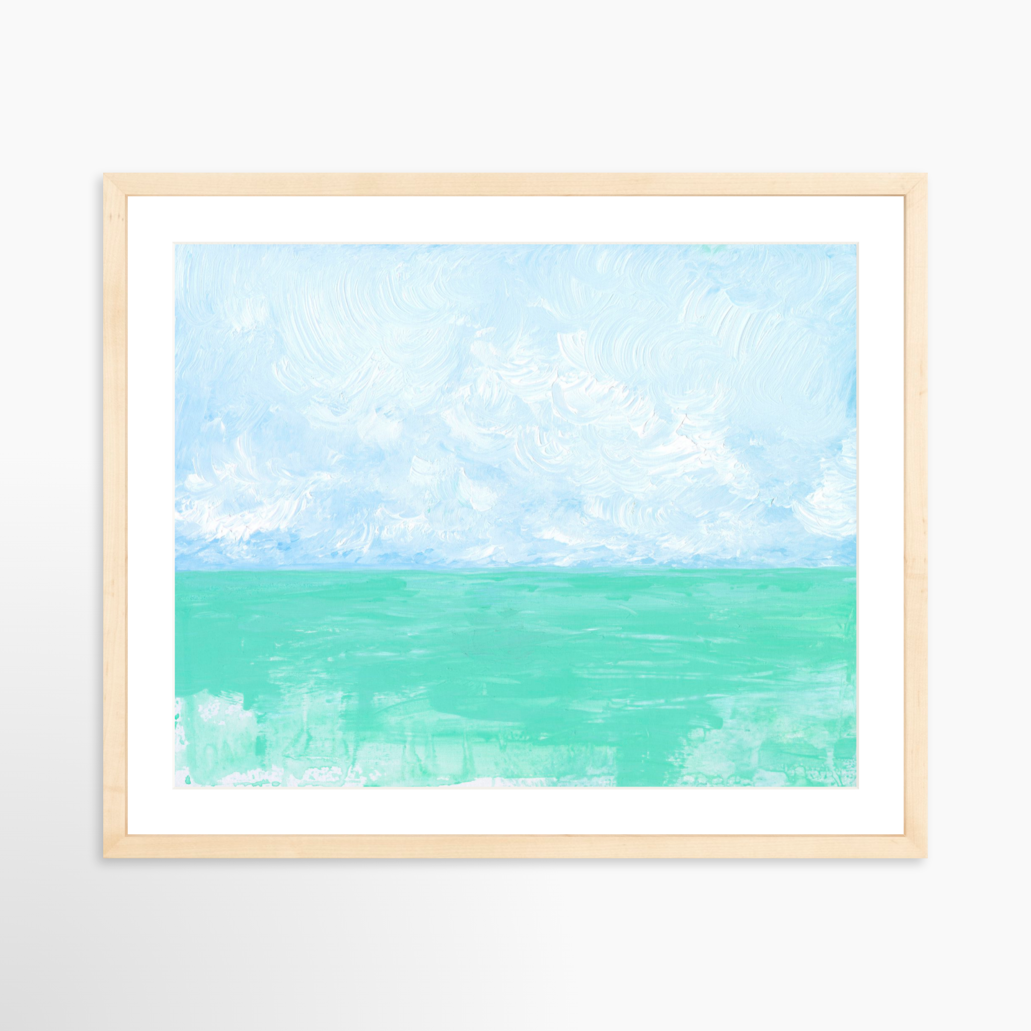 20x16 / Natural Frame + White Mat