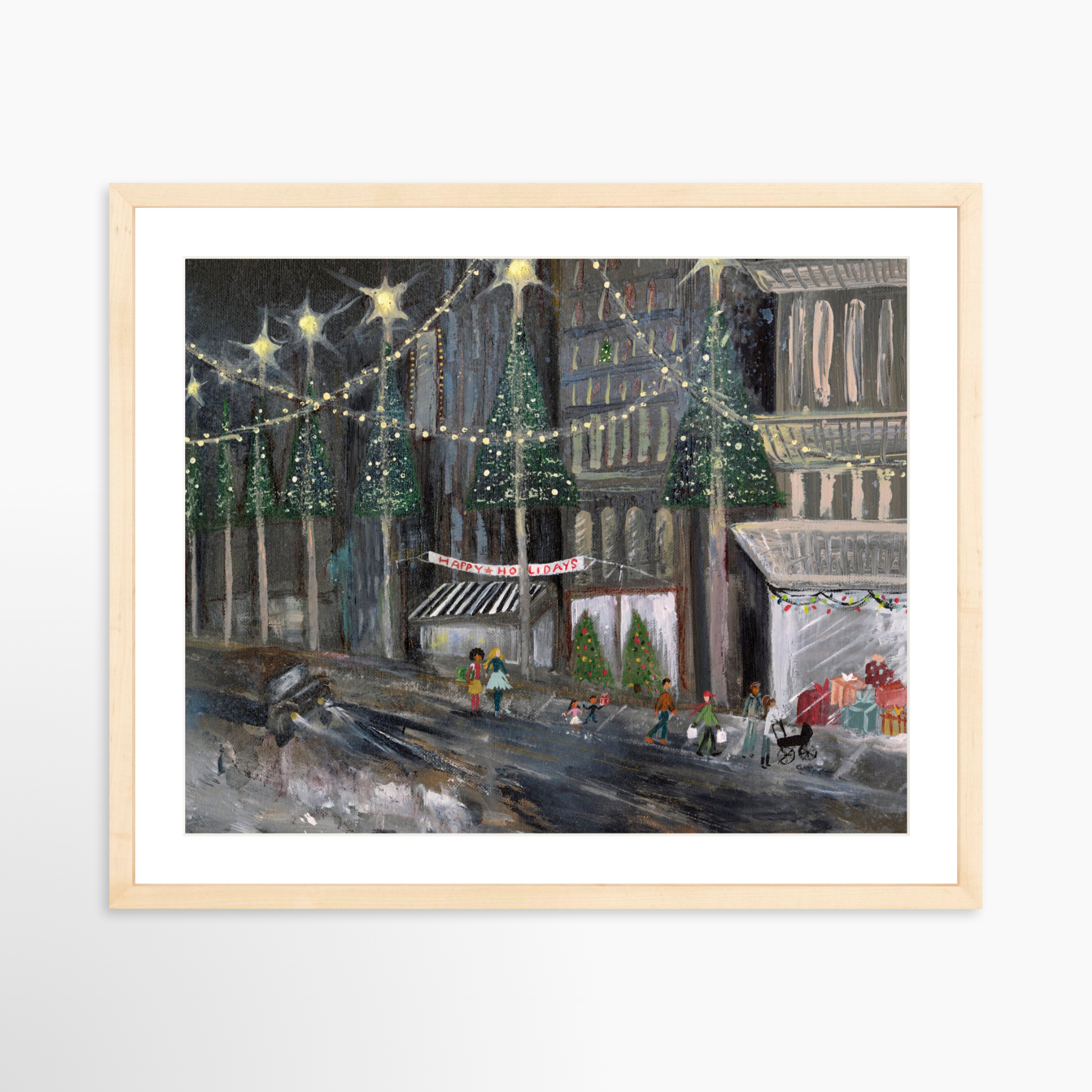 20x16 / Natural Frame + White Mat