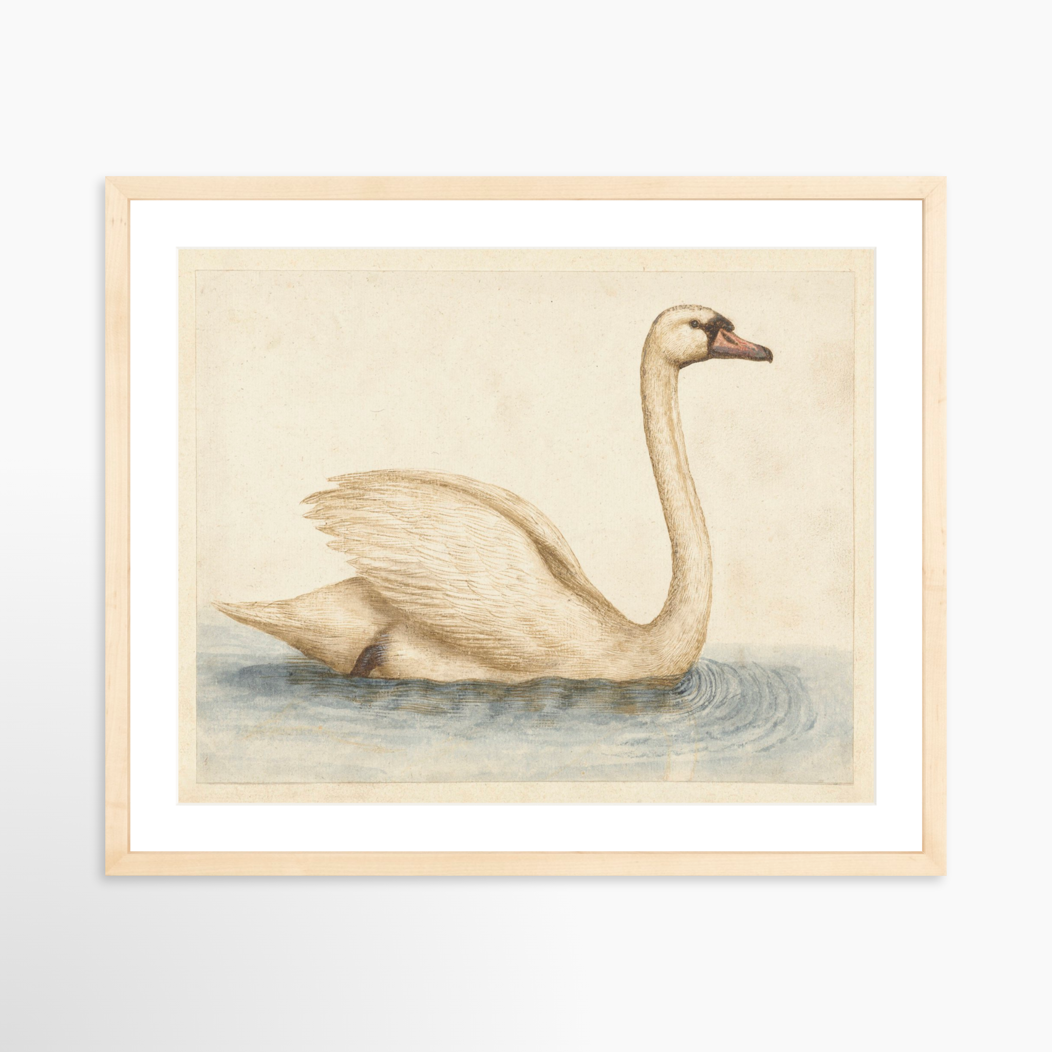 20x16 / Natural Frame + White Mat