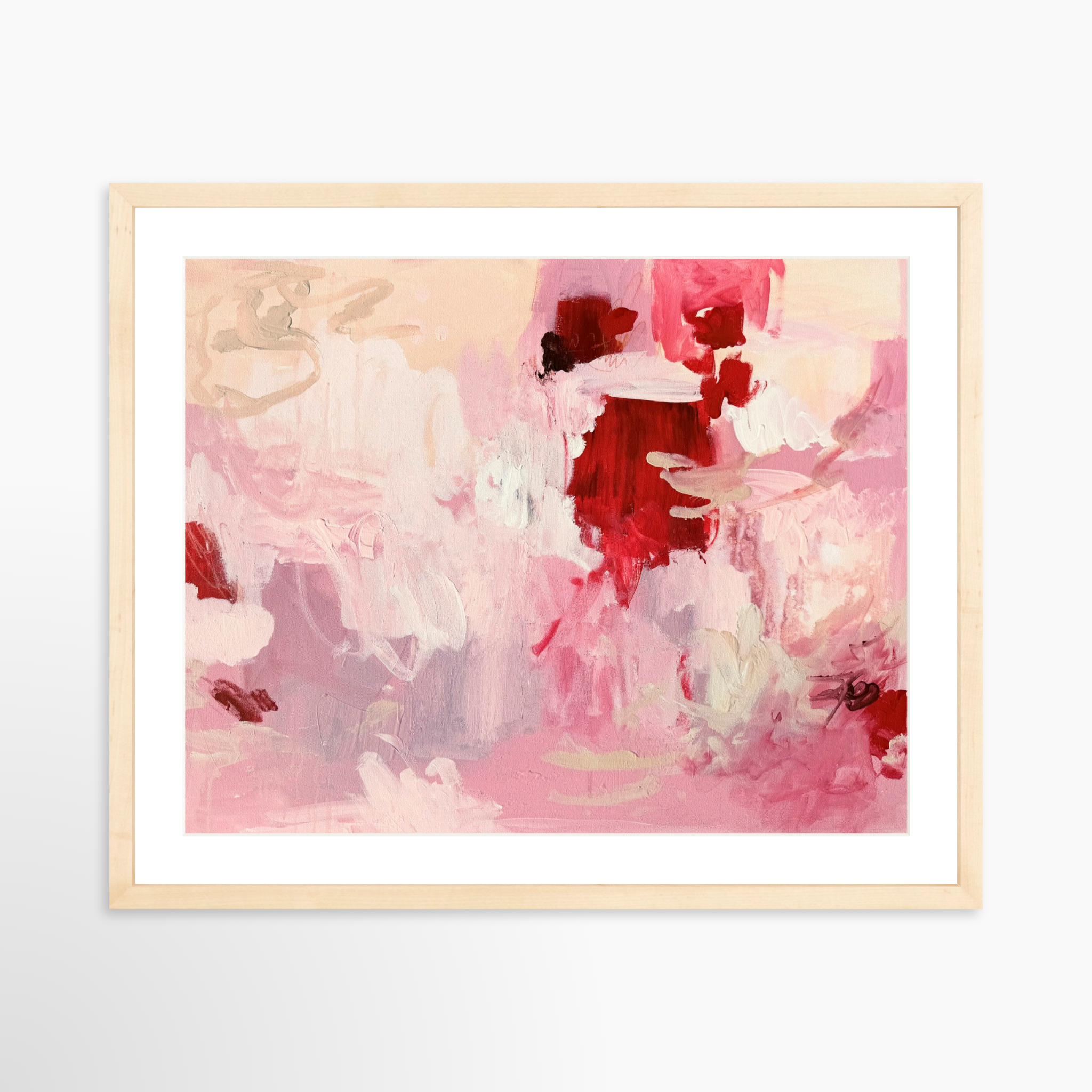 20x16 / Natural Frame + White Mat