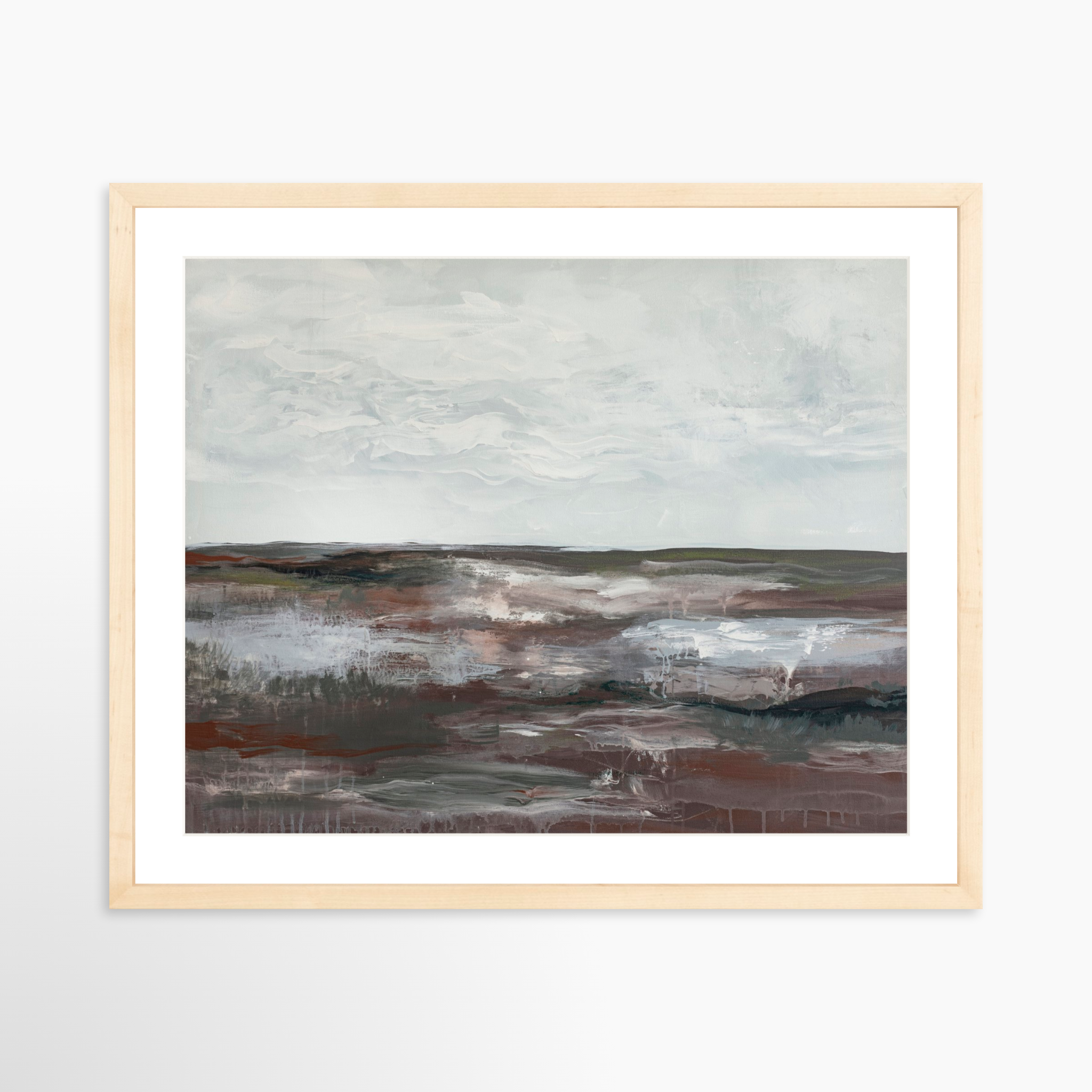 20x16 / Natural Frame + White Mat