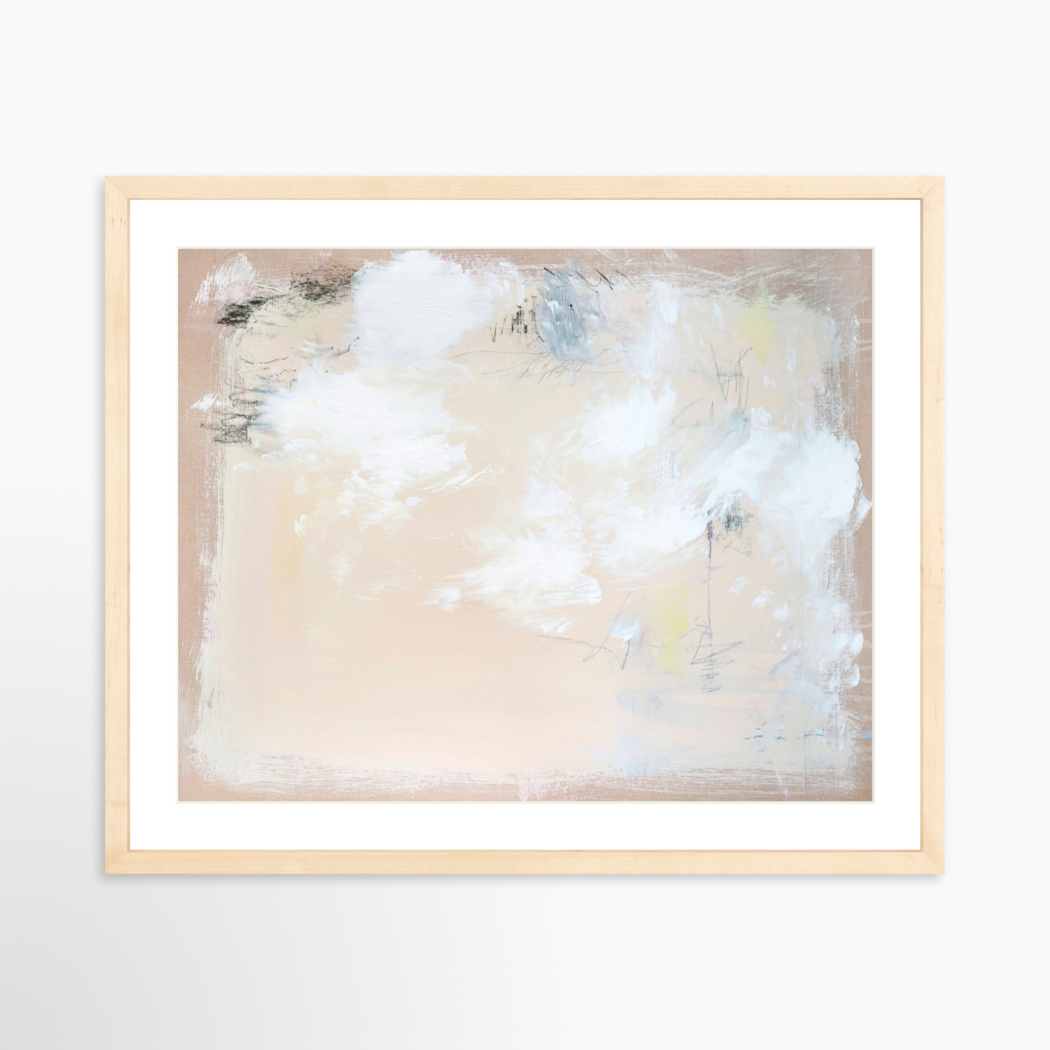 20x16 / Natural Frame + White Mat