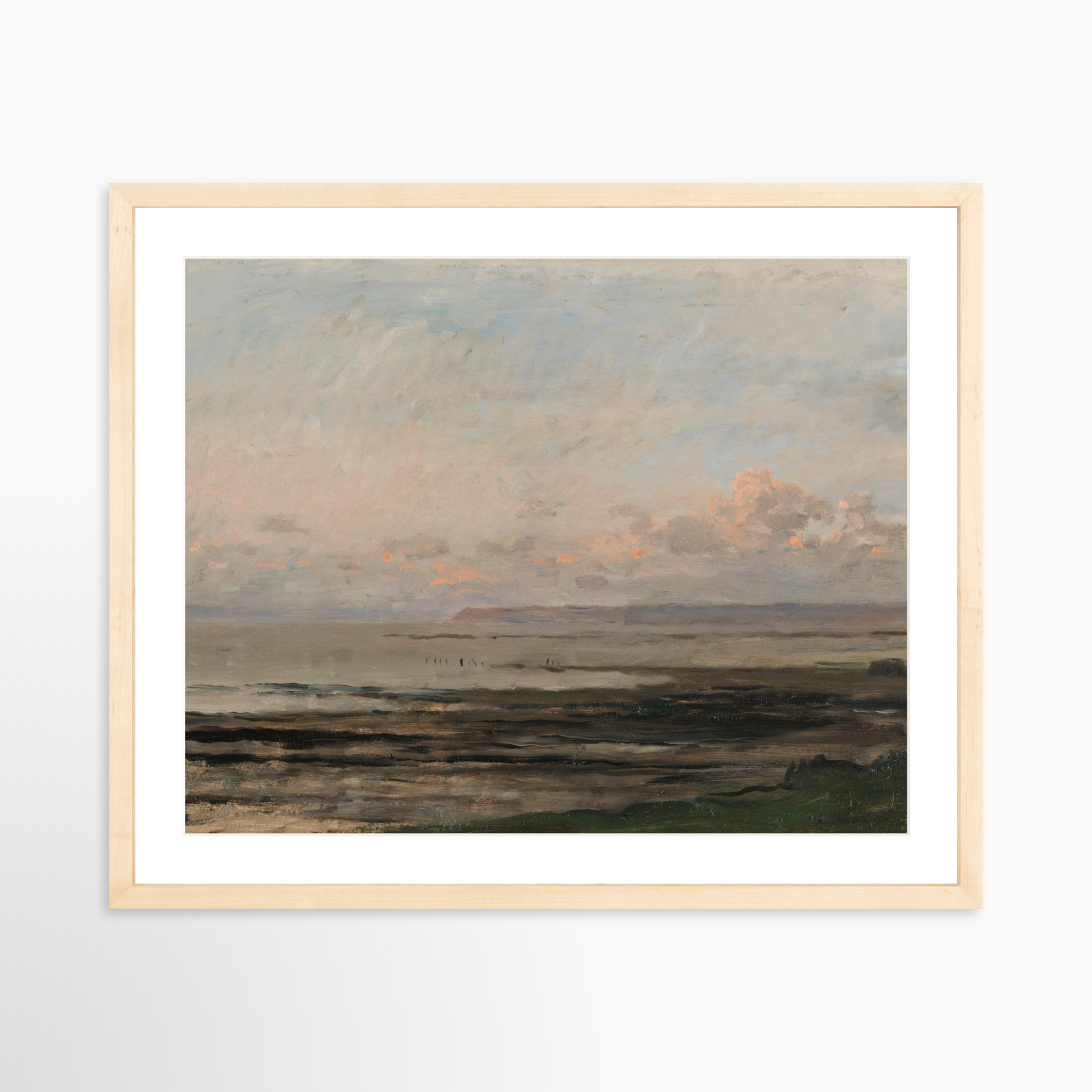 20x16 / Natural Frame + White Mat