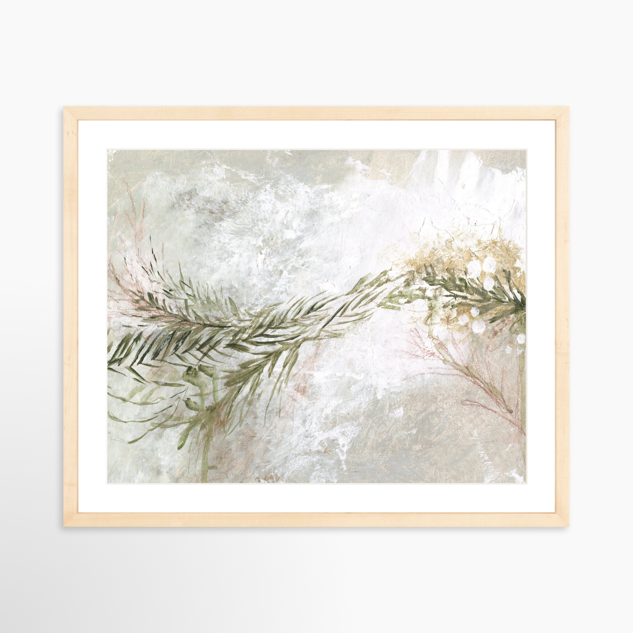 20x16 / Natural Frame + White Mat