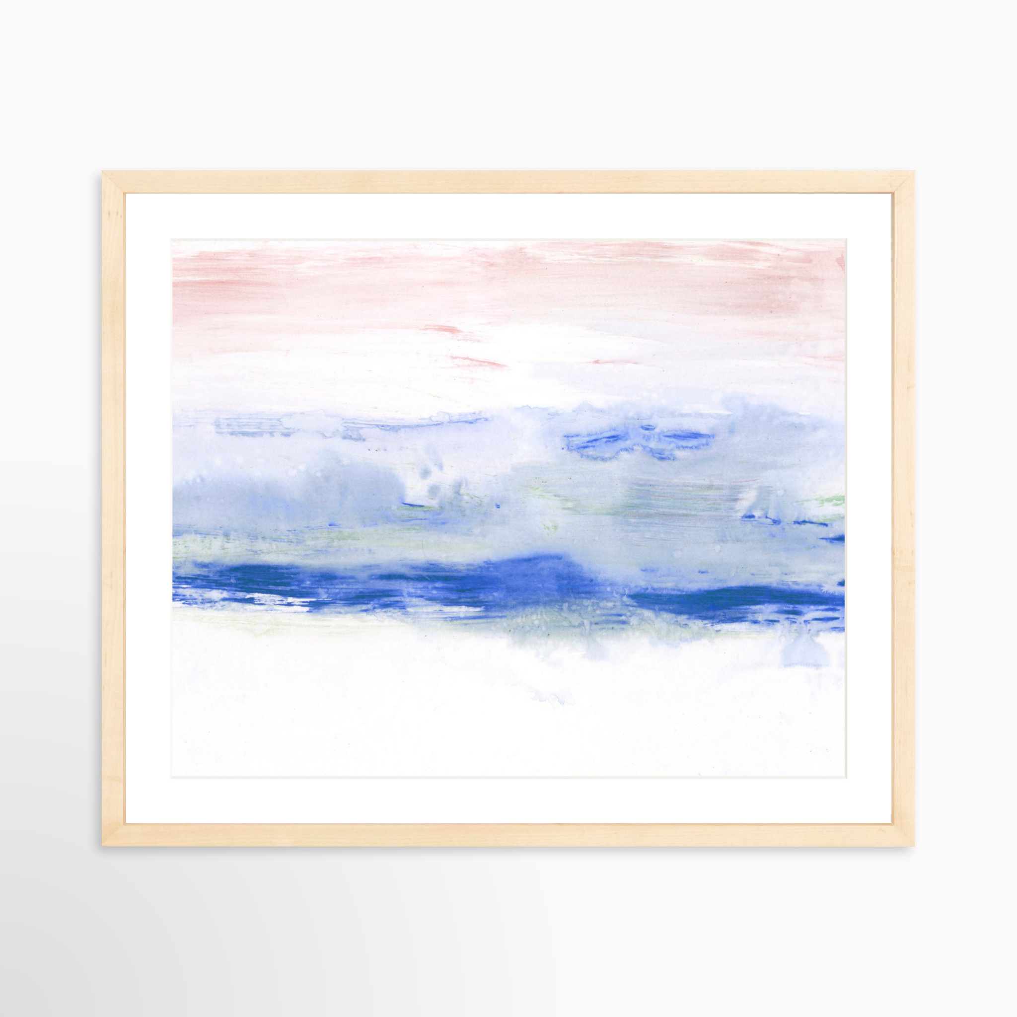 20x16 / Natural Frame + White Mat