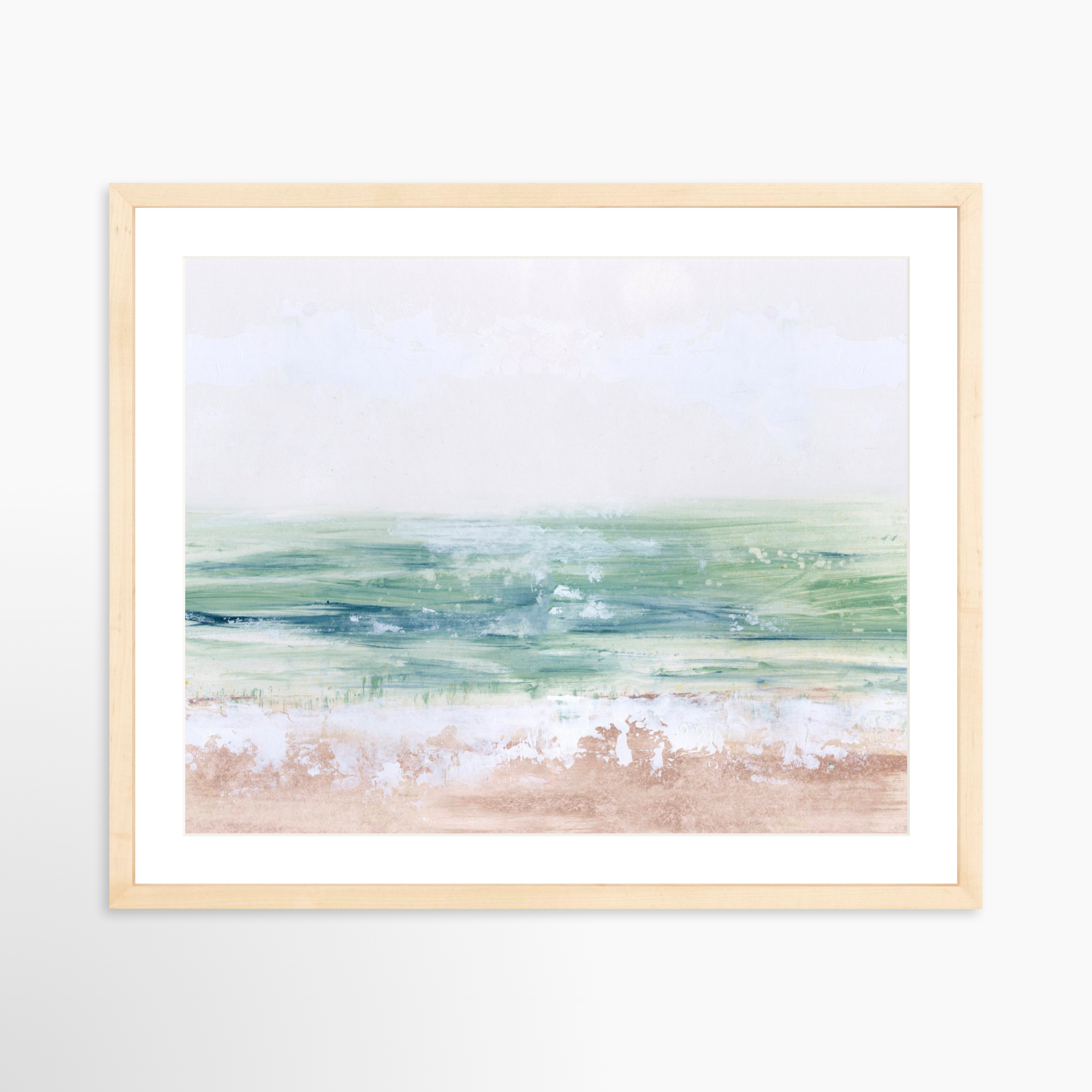 20x16 / Natural Frame + White Mat