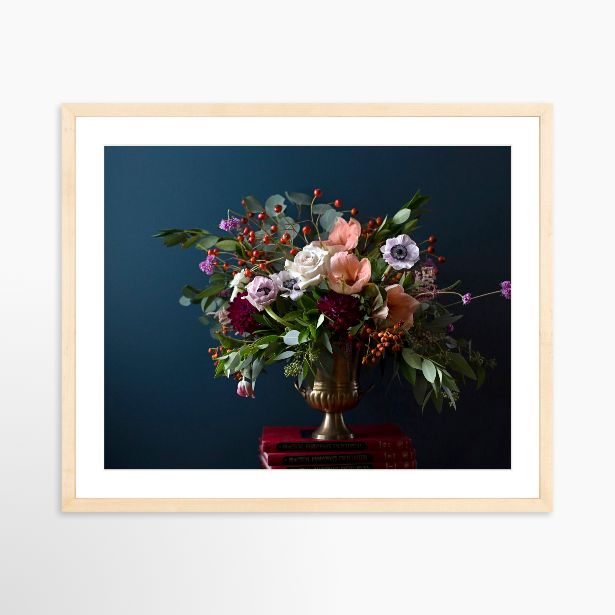 20x16 / Natural Frame + White Mat