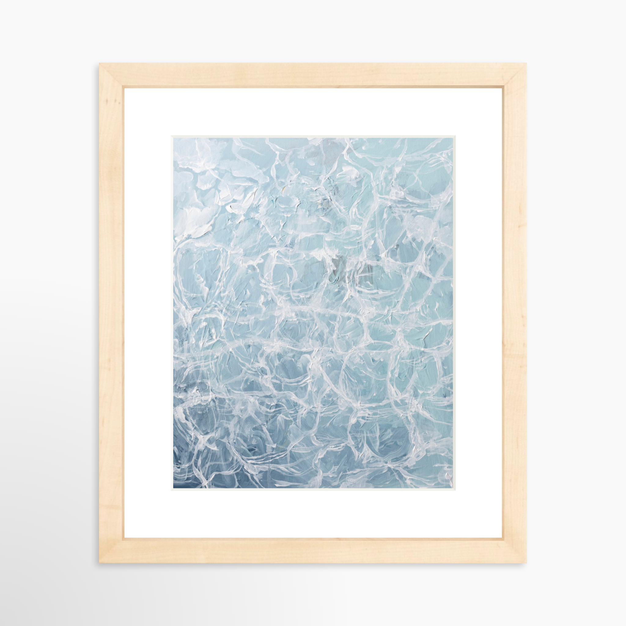 8x10 / Natural Frame + White Mat