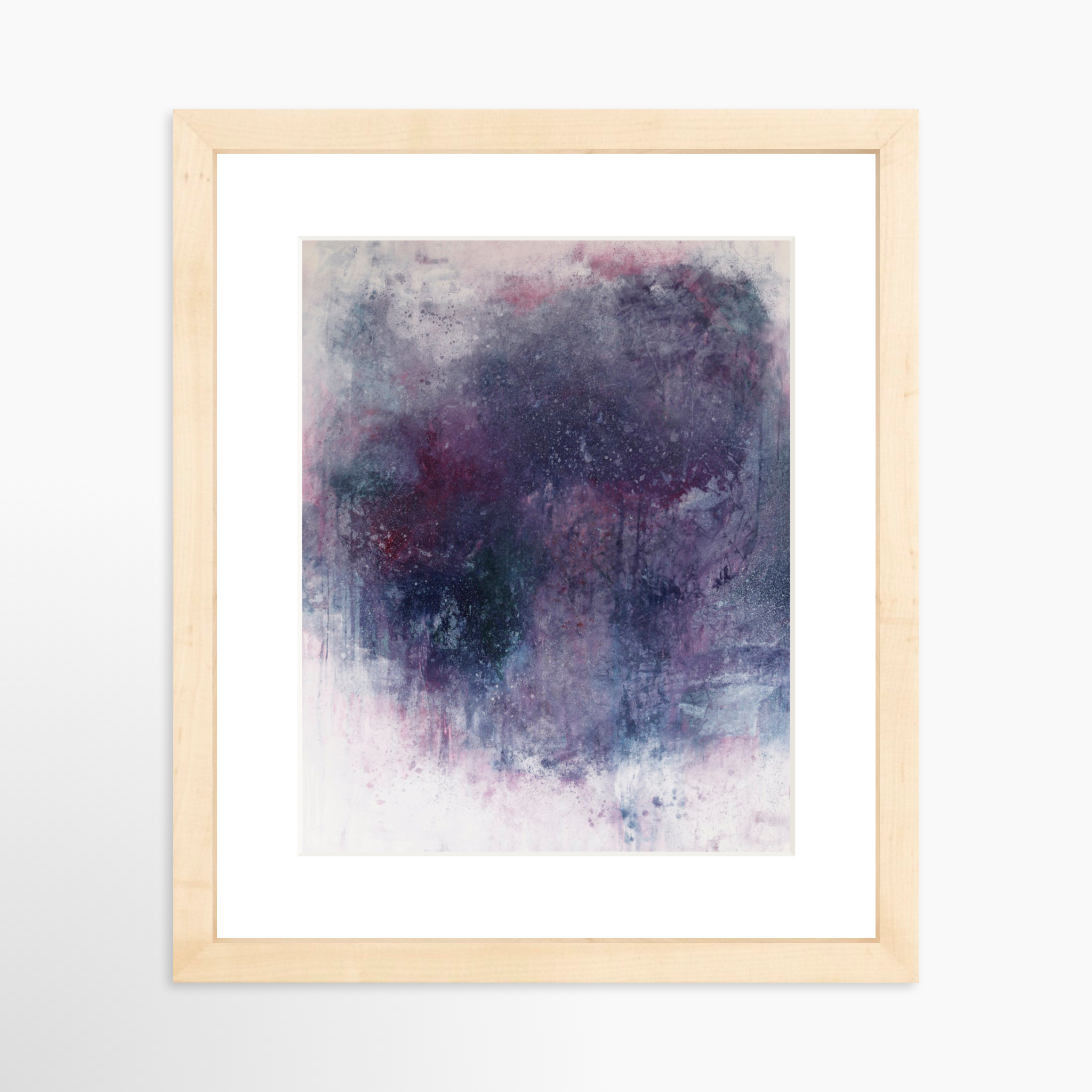 8x10 / Natural Frame + White Mat