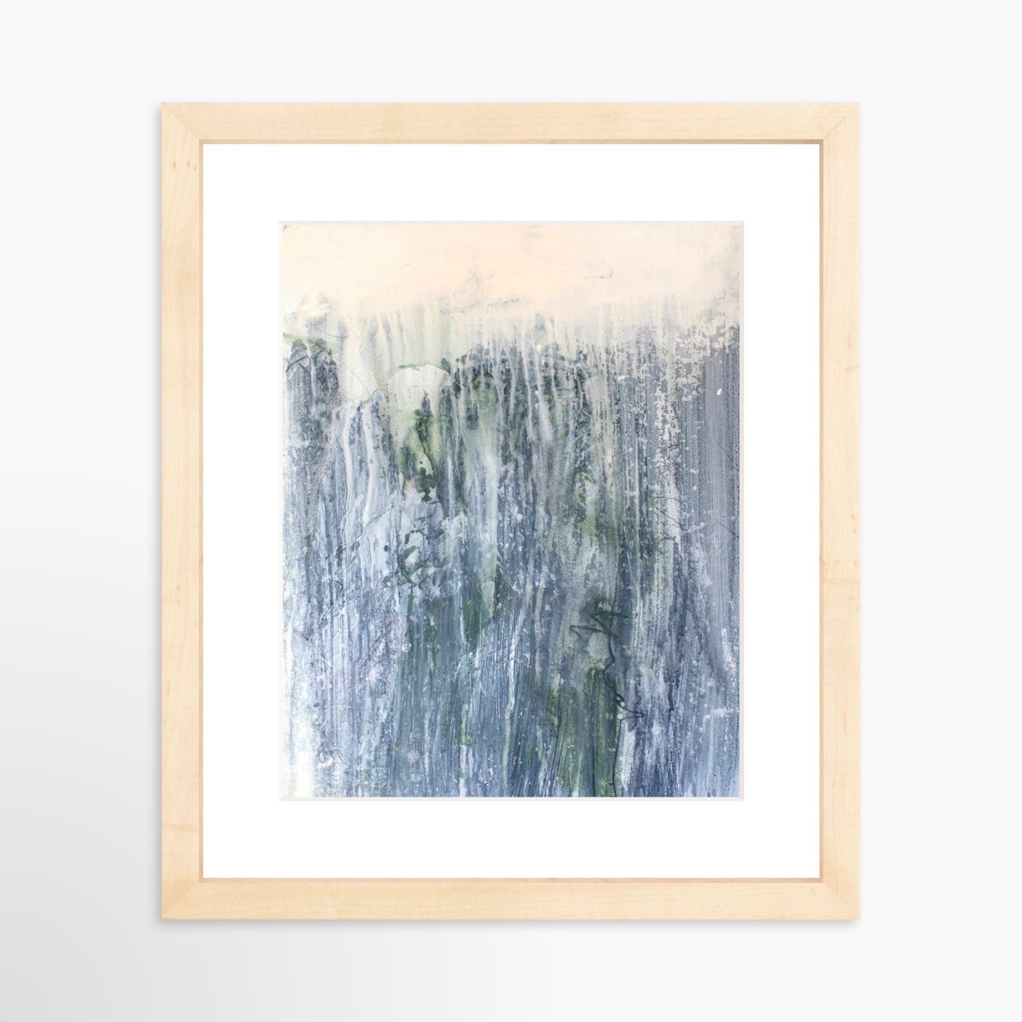 8x10 / Natural Frame + White Mat