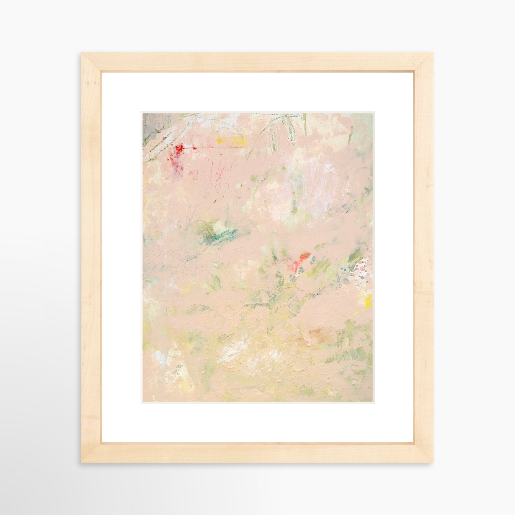 8x10 / Natural Frame + White Mat