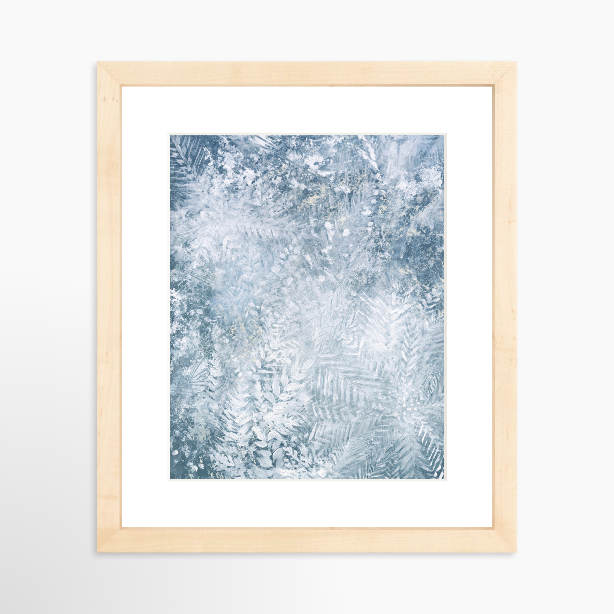 8x10 / Natural Frame + White Mat