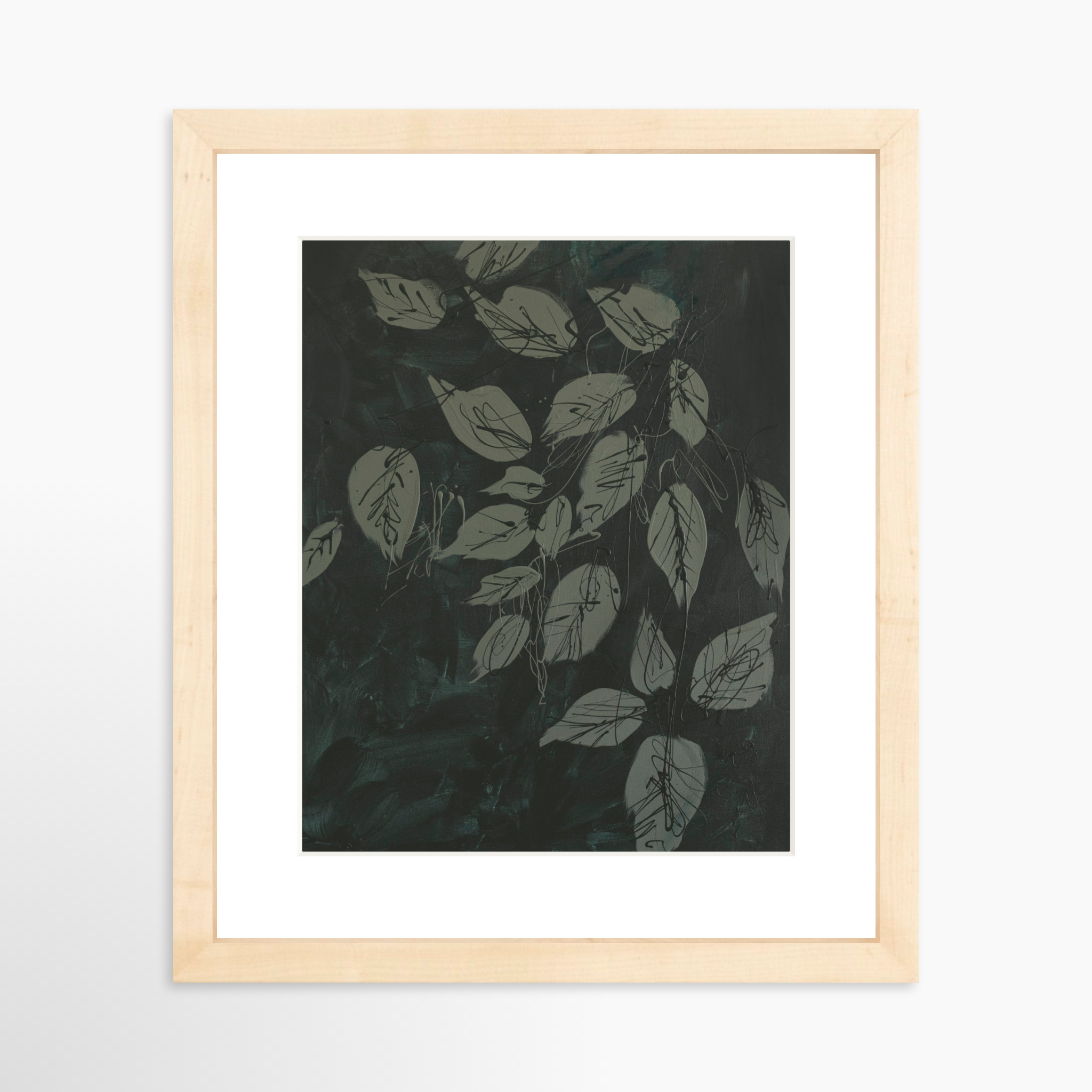 8x10 / Natural Frame + White Mat