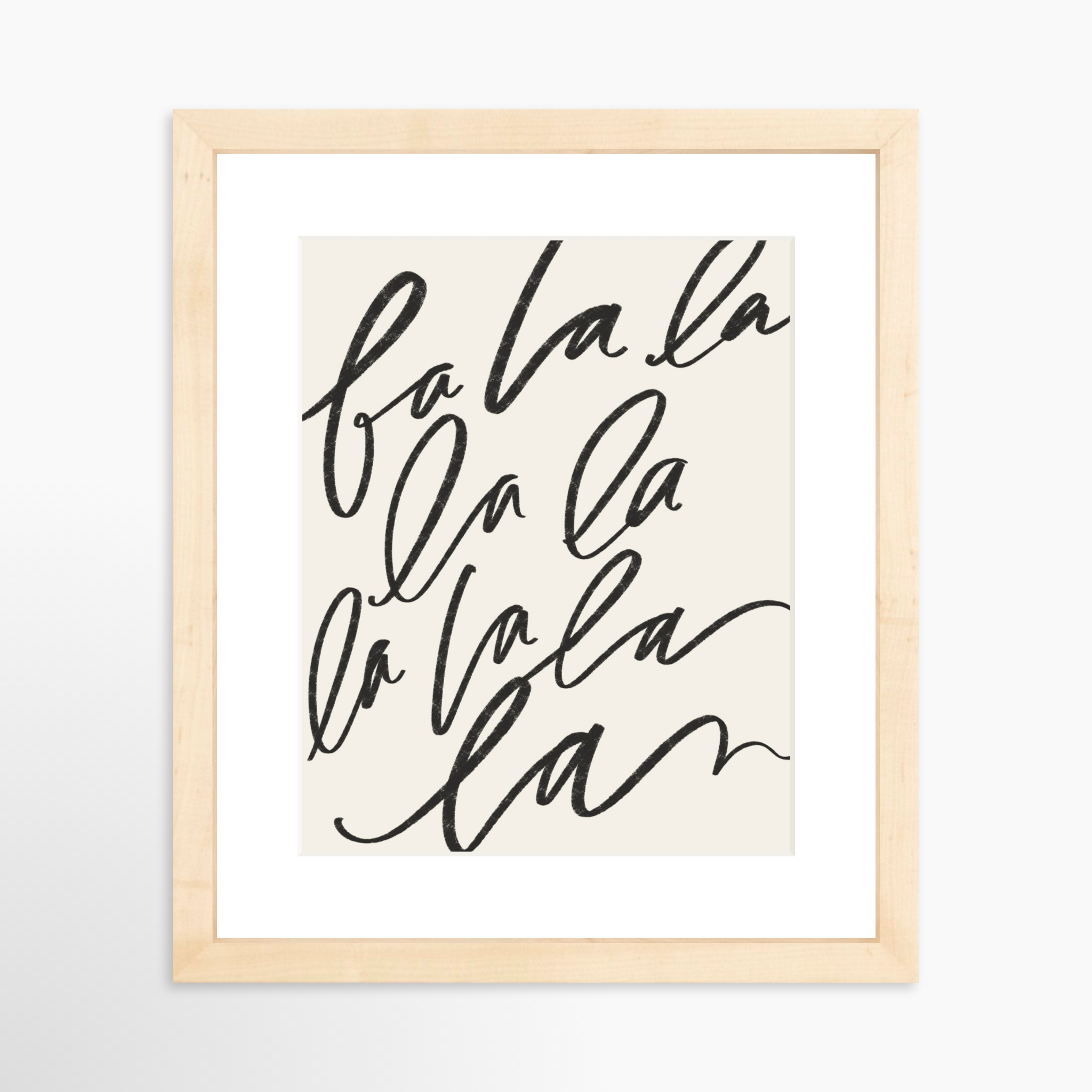 8x10 / Natural Frame + White Mat