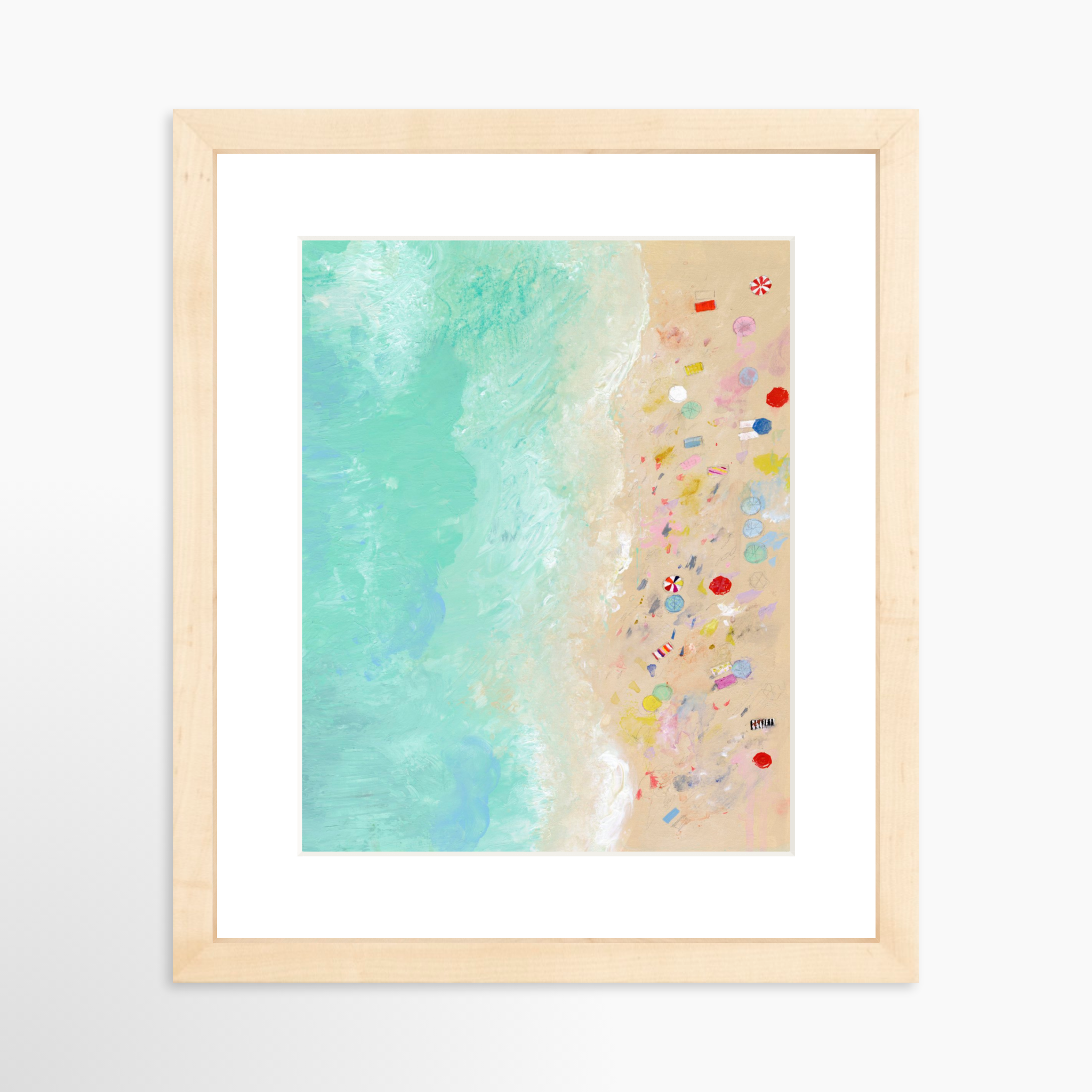 8x10 / Natural Frame + White Mat