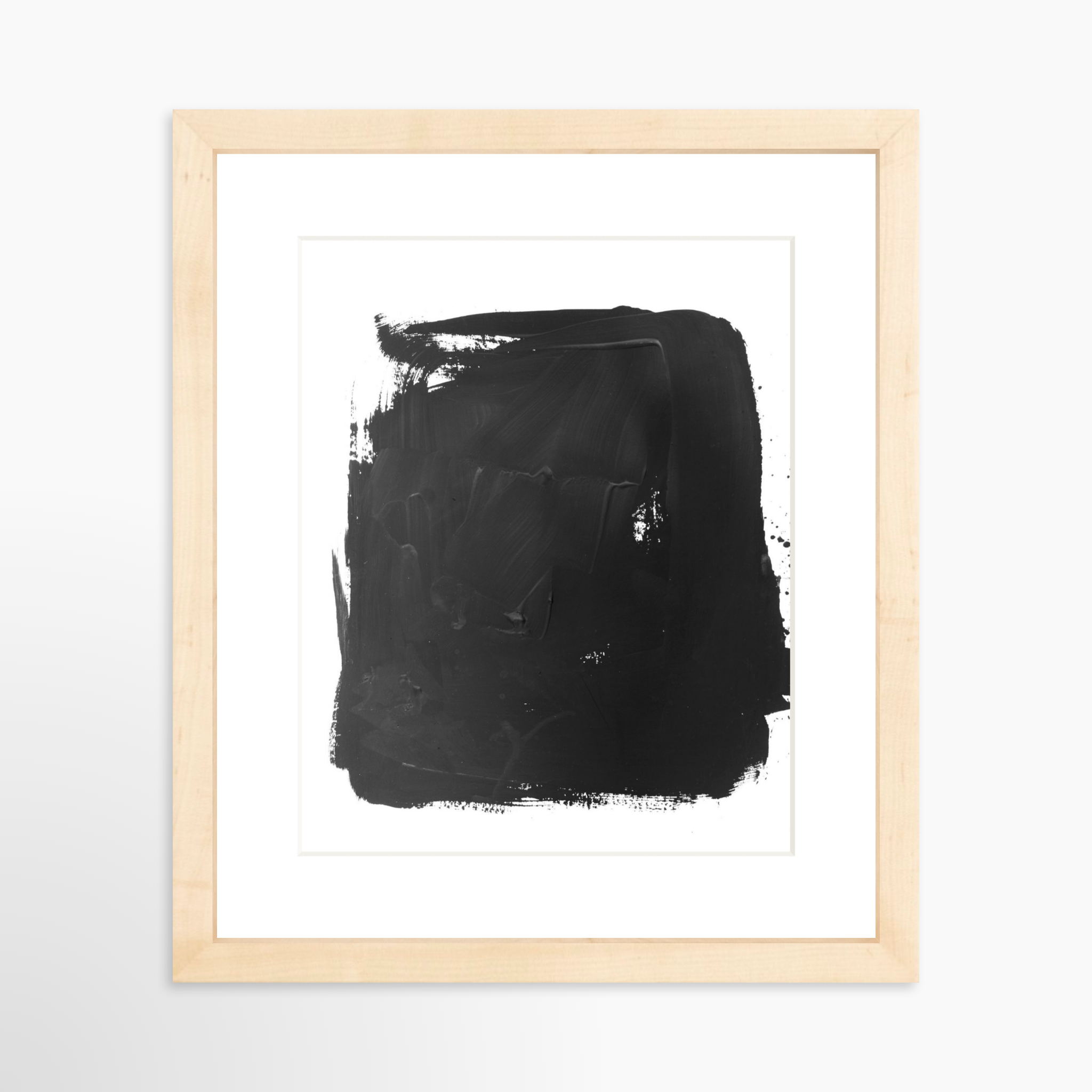 8x10 / Natural Frame + White Mat