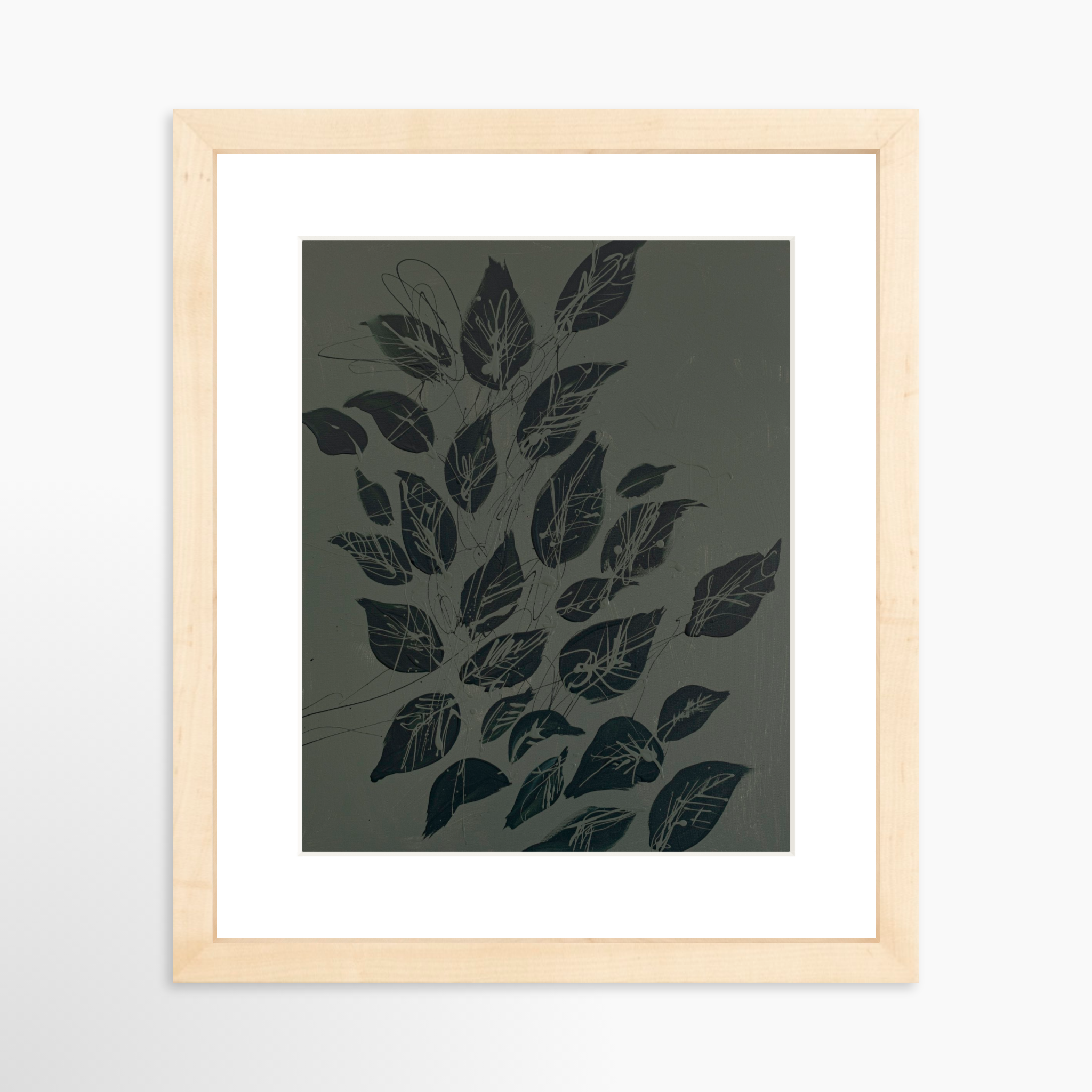 8x10 / Natural Frame + White Mat