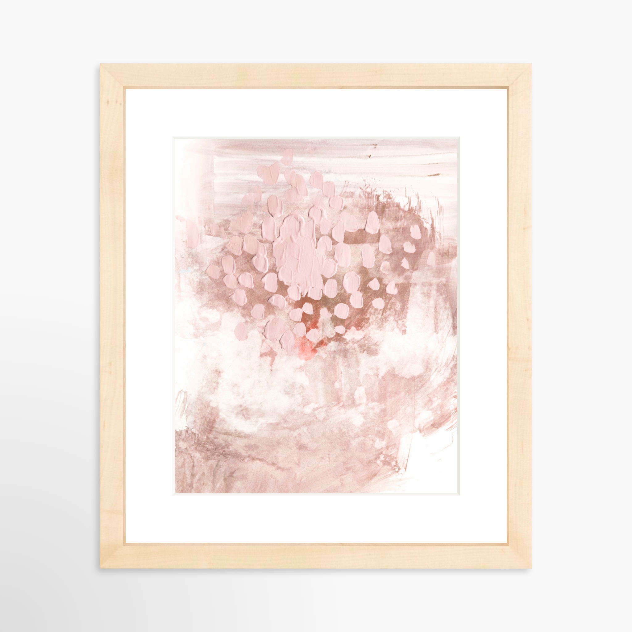 8x10 / Natural Frame + White Mat