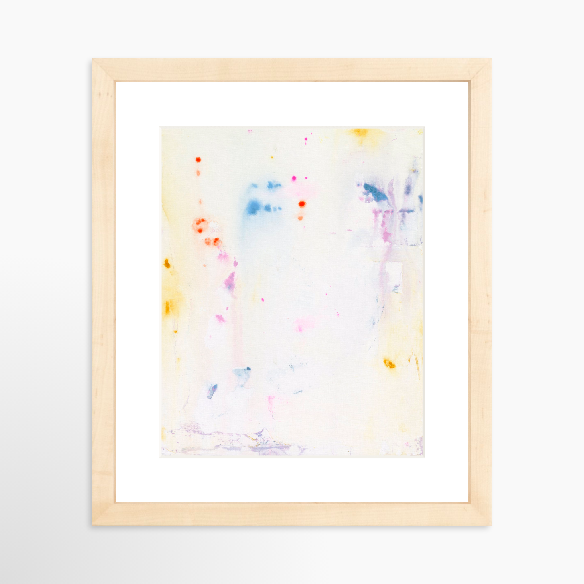 8x10 / Natural Frame + White Mat