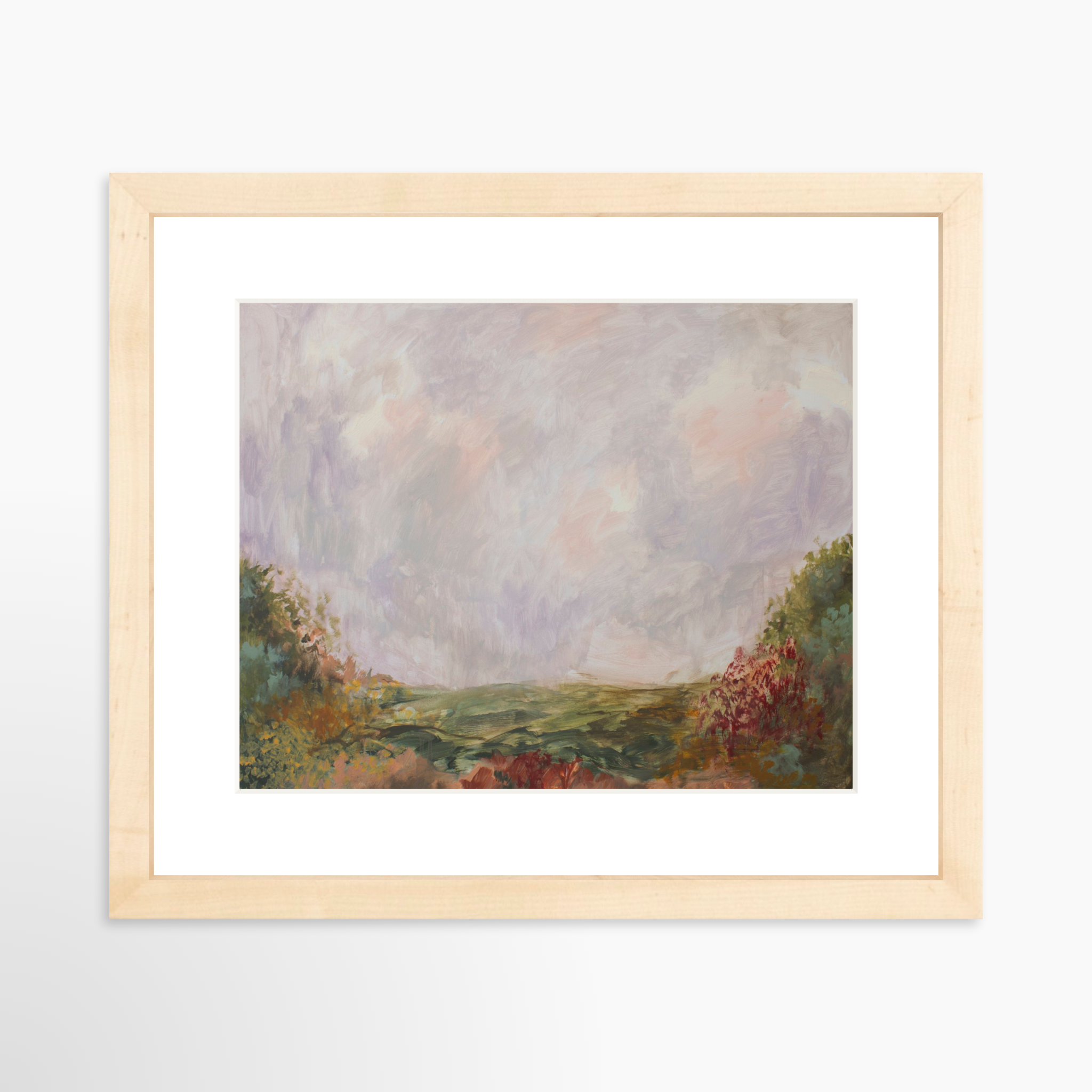 10x8 / Natural Frame + White Mat