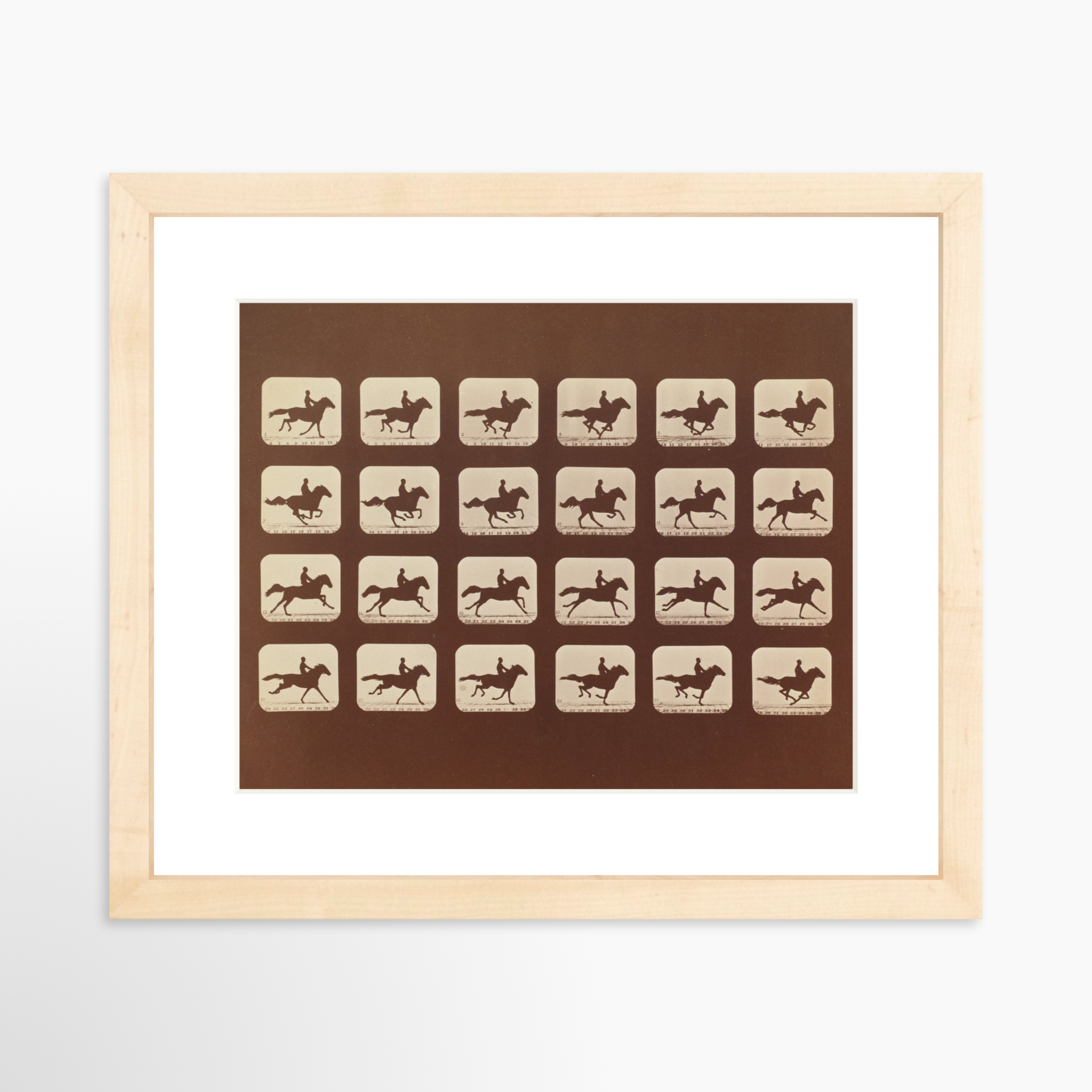 10x8 / Natural Frame + White Mat