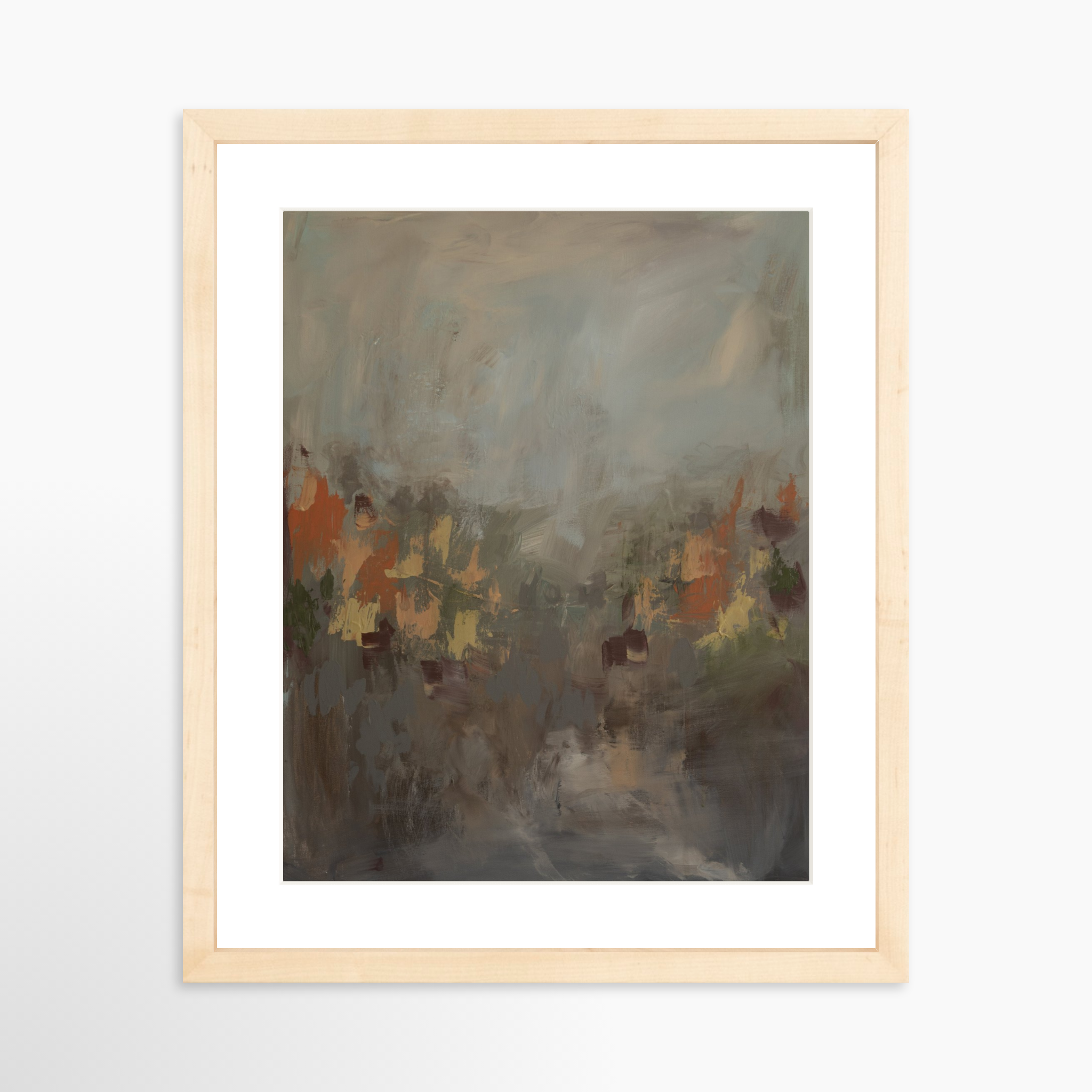 11x14 / Natural Frame + White Mat