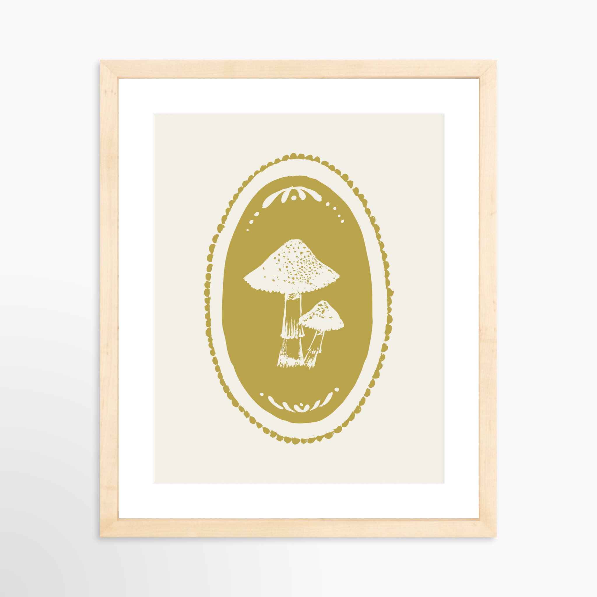 11x14 / Natural Frame + White Mat