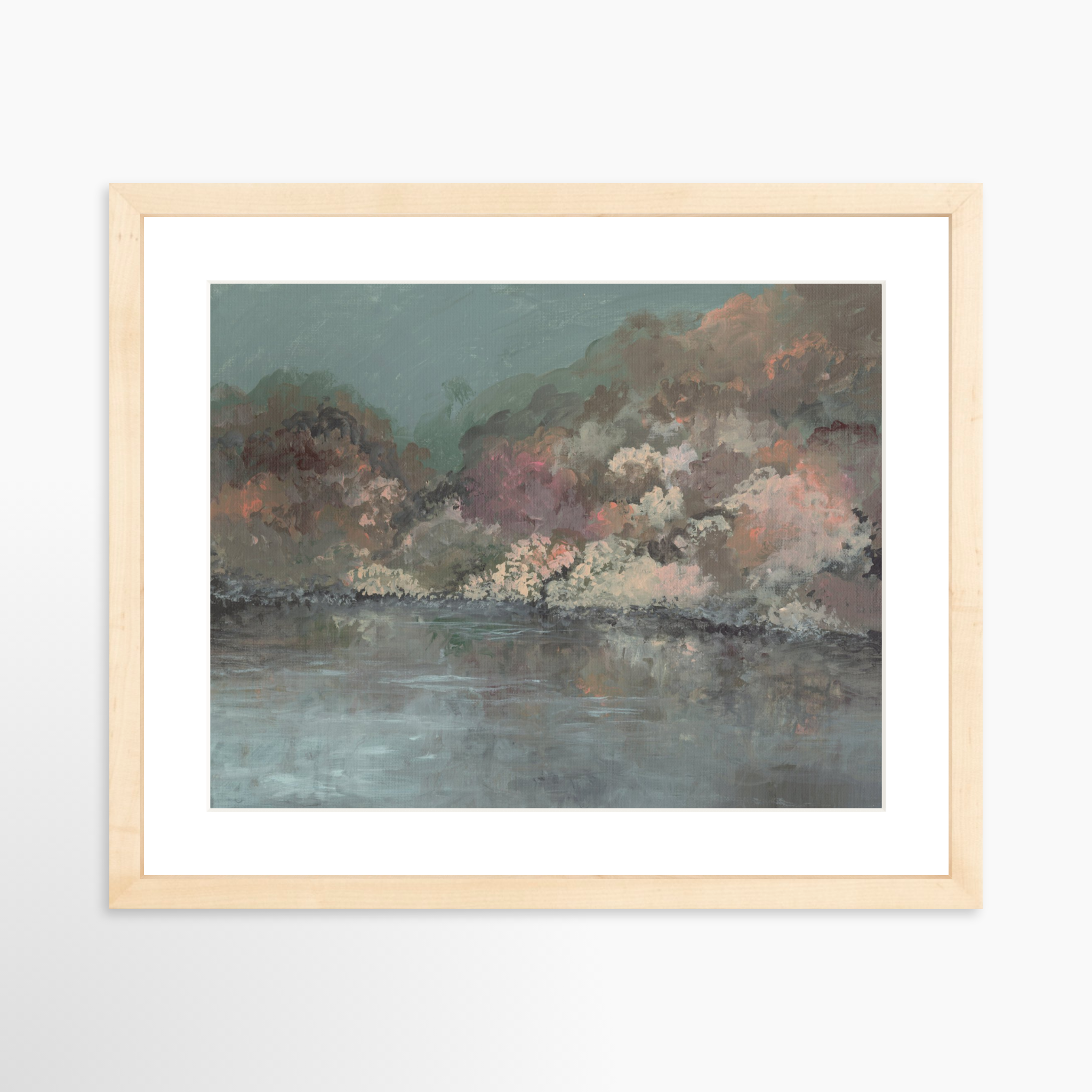 14x11 / Natural Frame + White Mat