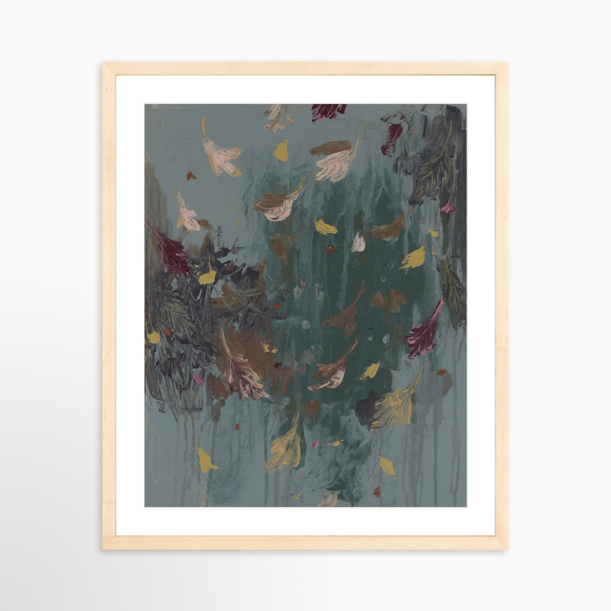 16x20 / Natural Frame + White Mat