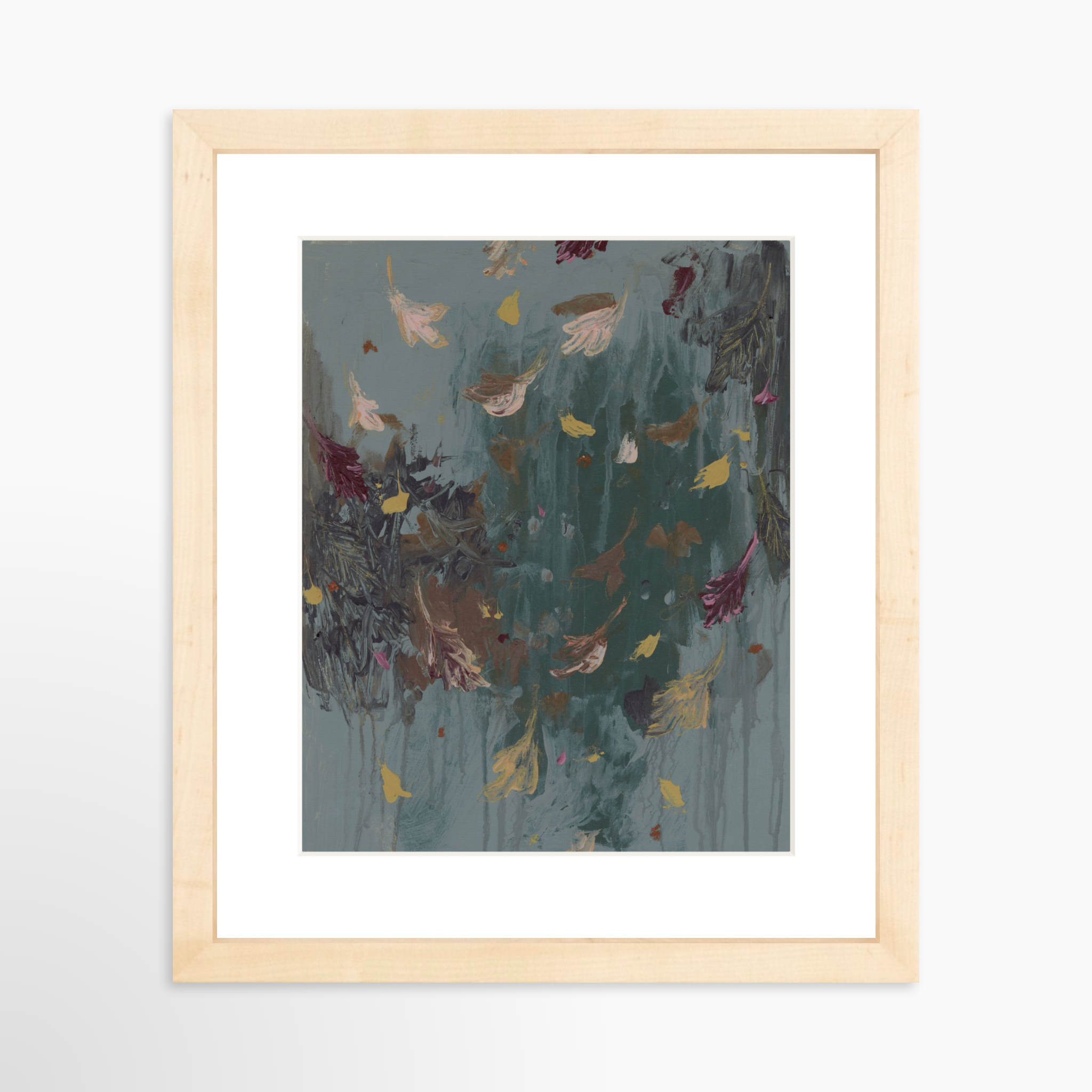 8x10 / Natural Frame + White Mat