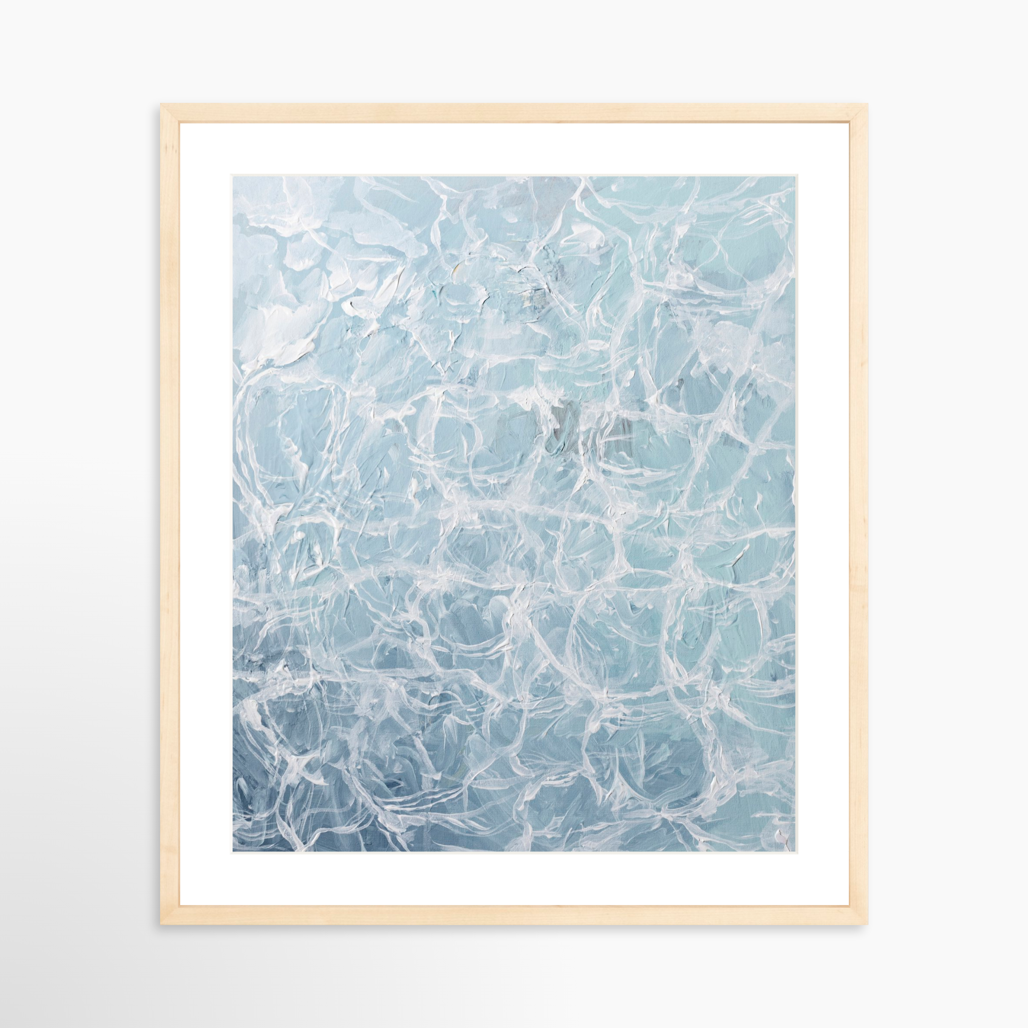 20x25 / Natural Frame + White Mat