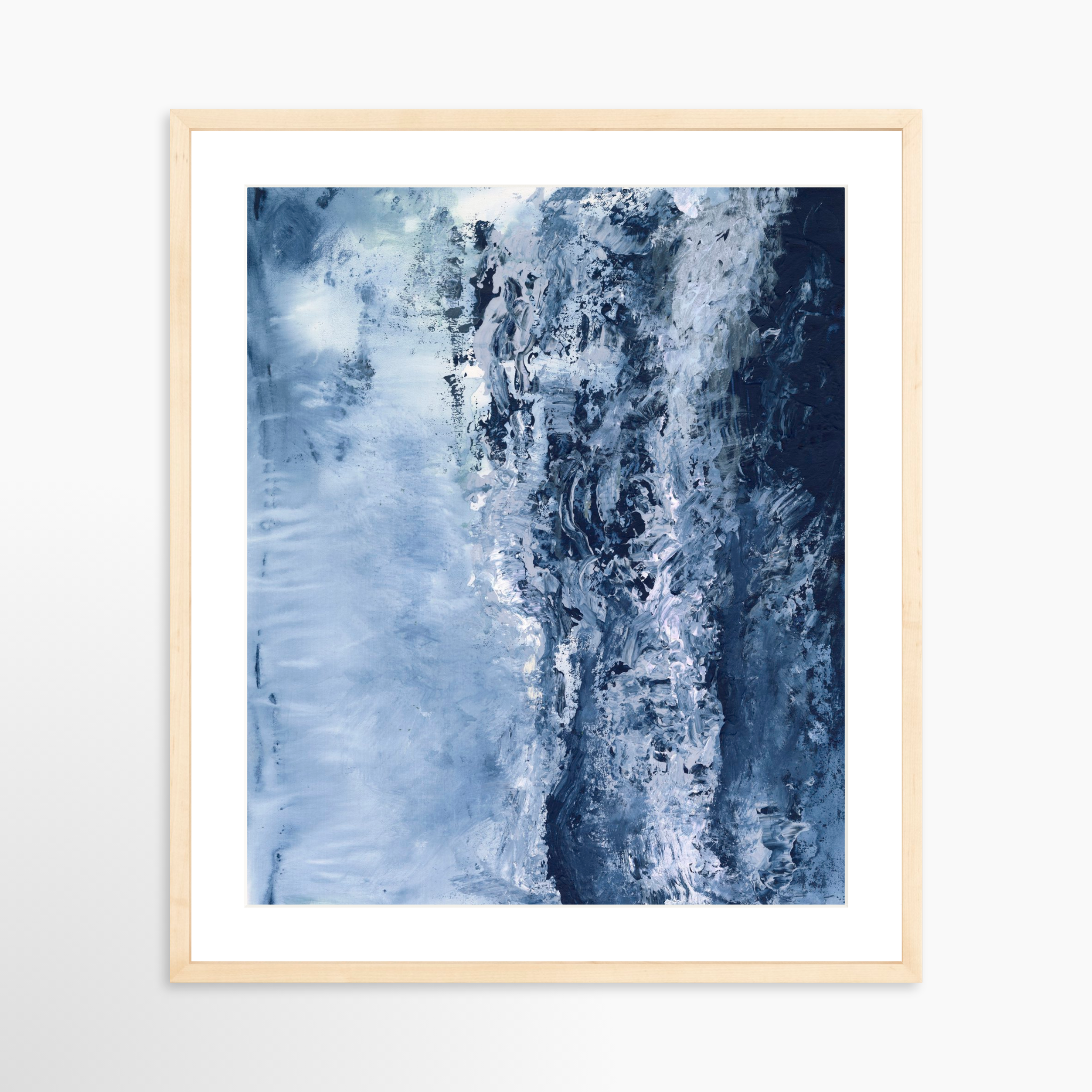 20x25 / Natural Frame + White Mat