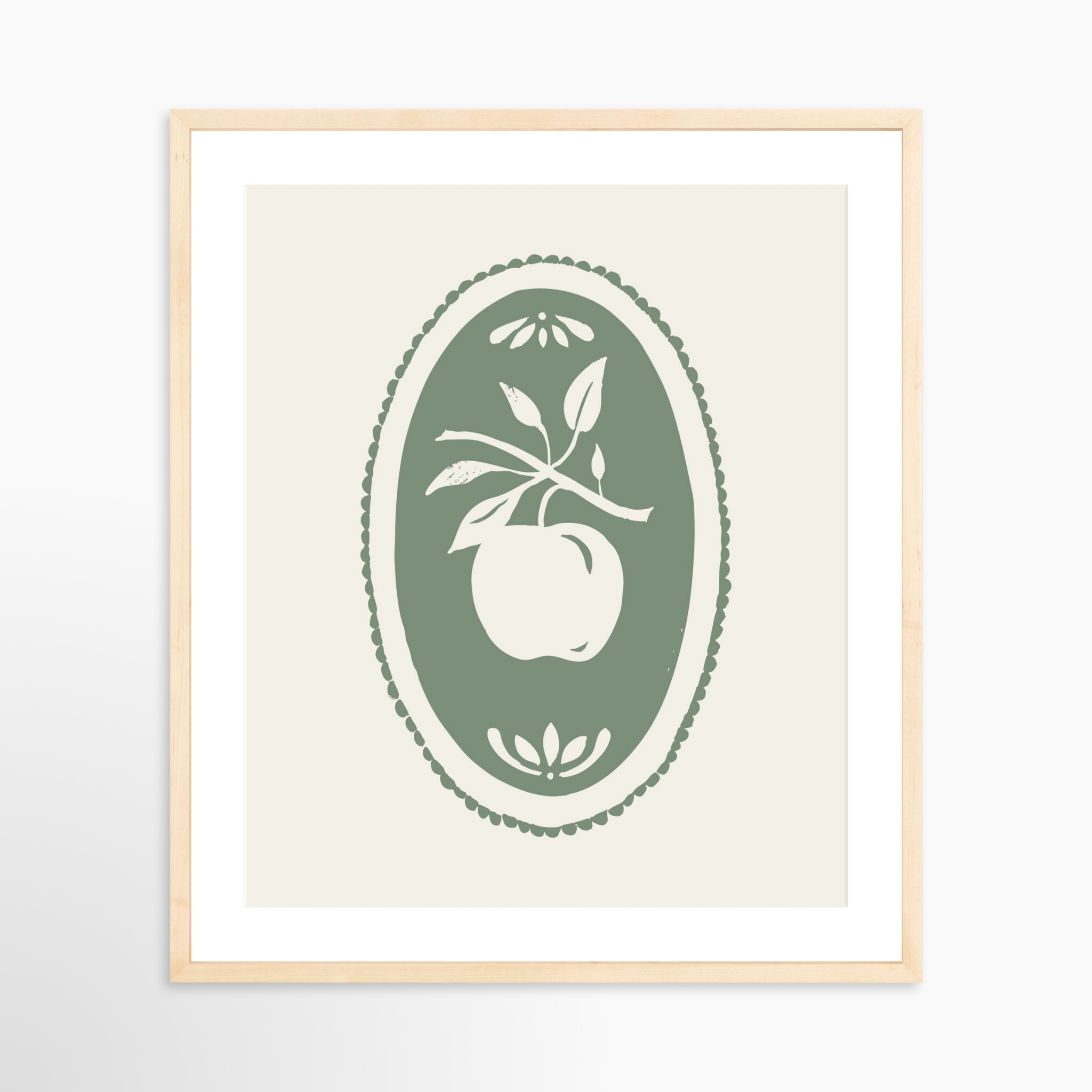 20x24 / Natural Frame + White Mat