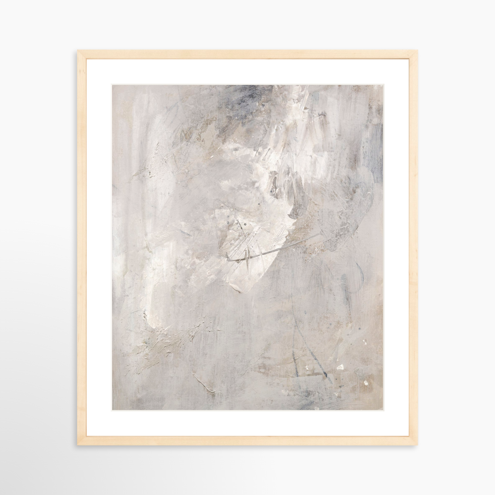 20x25 / Natural Frame + White Mat