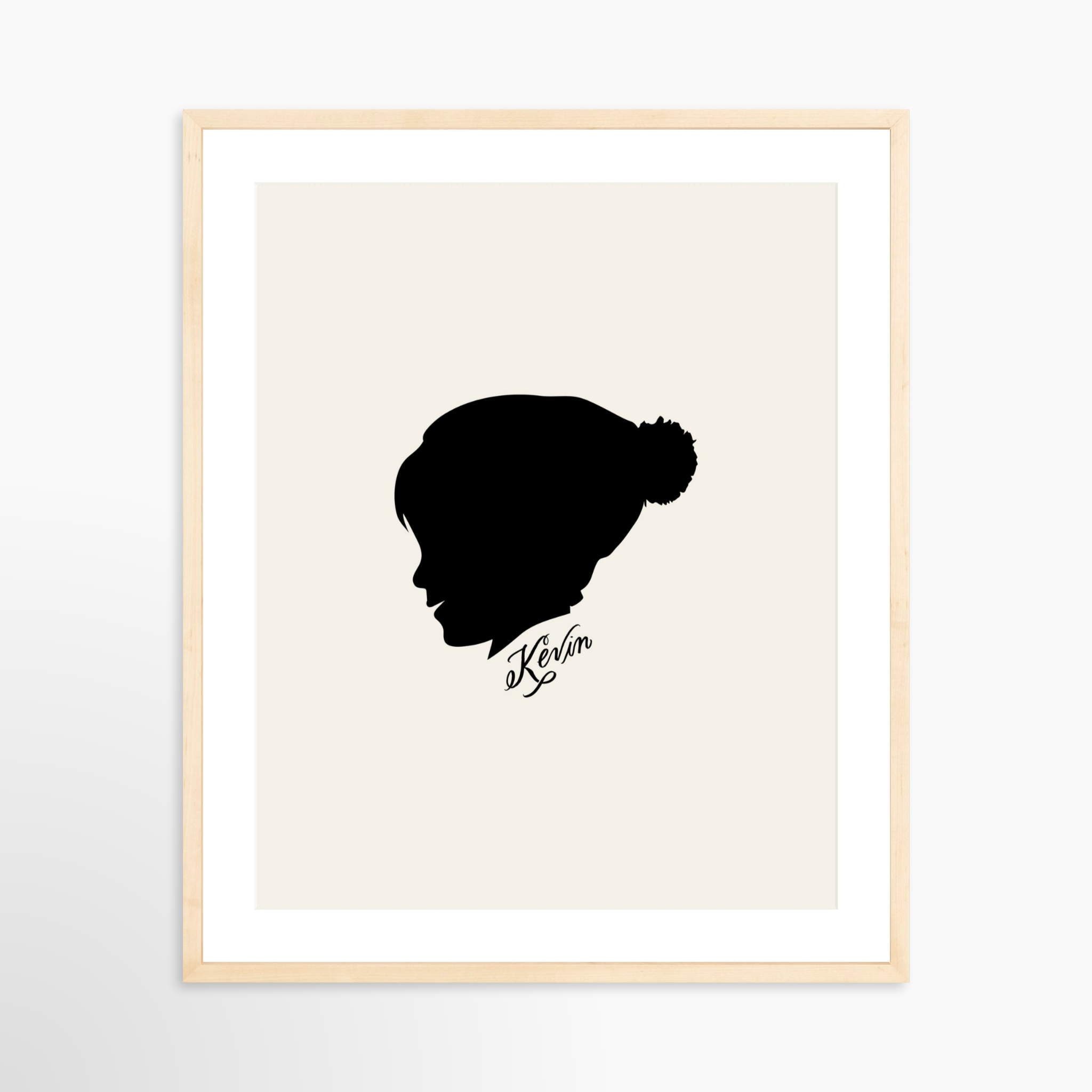 20x25 / Natural Frame + White Mat