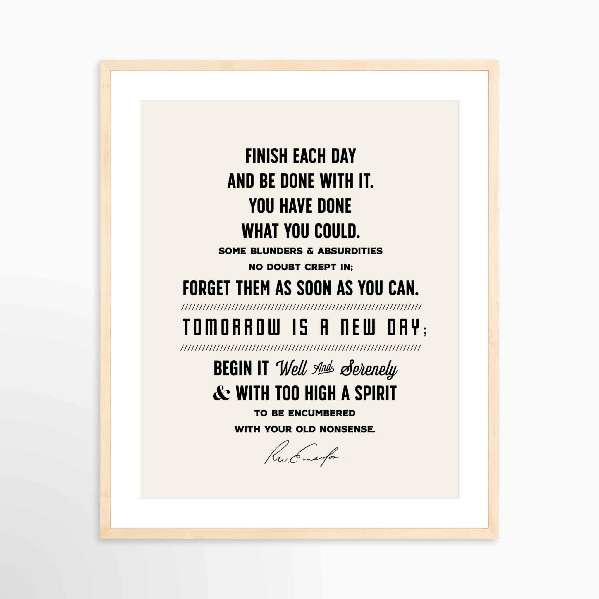 20x25 / Natural Frame + White Mat