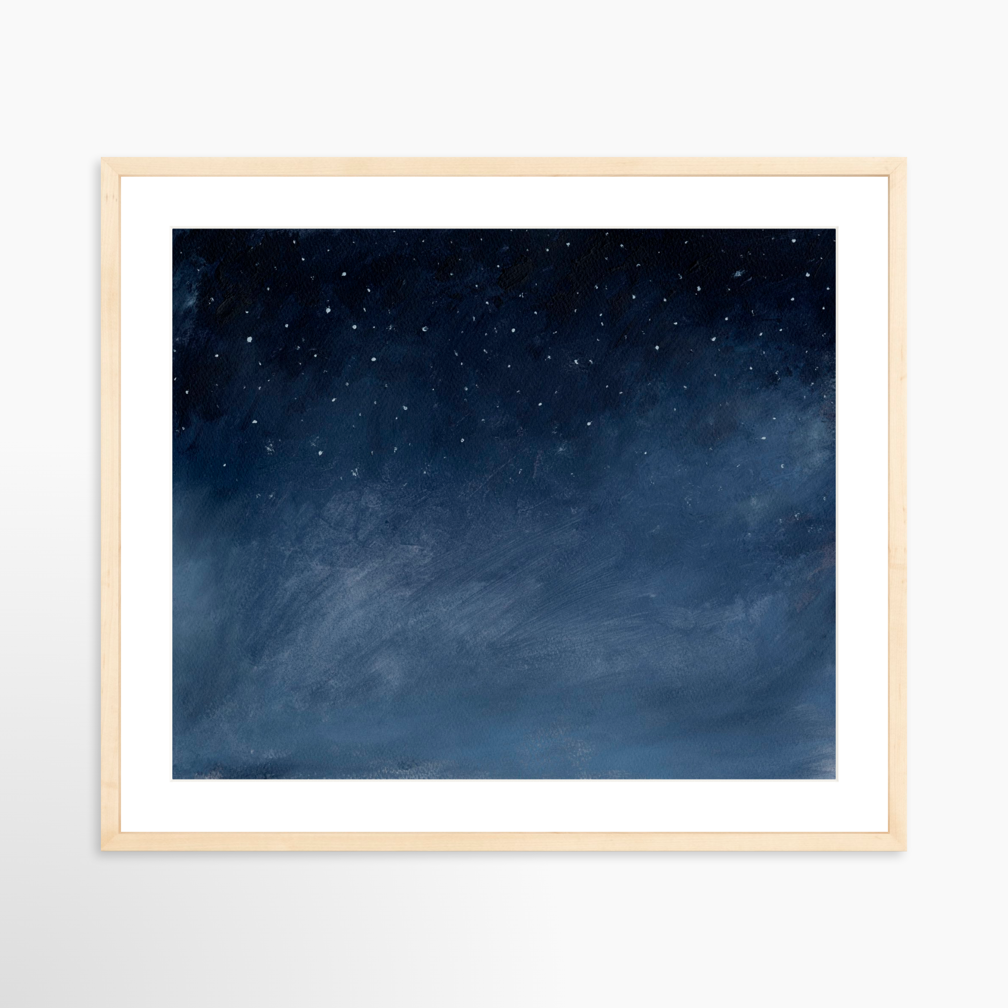 25x20 / Natural Frame + White Mat