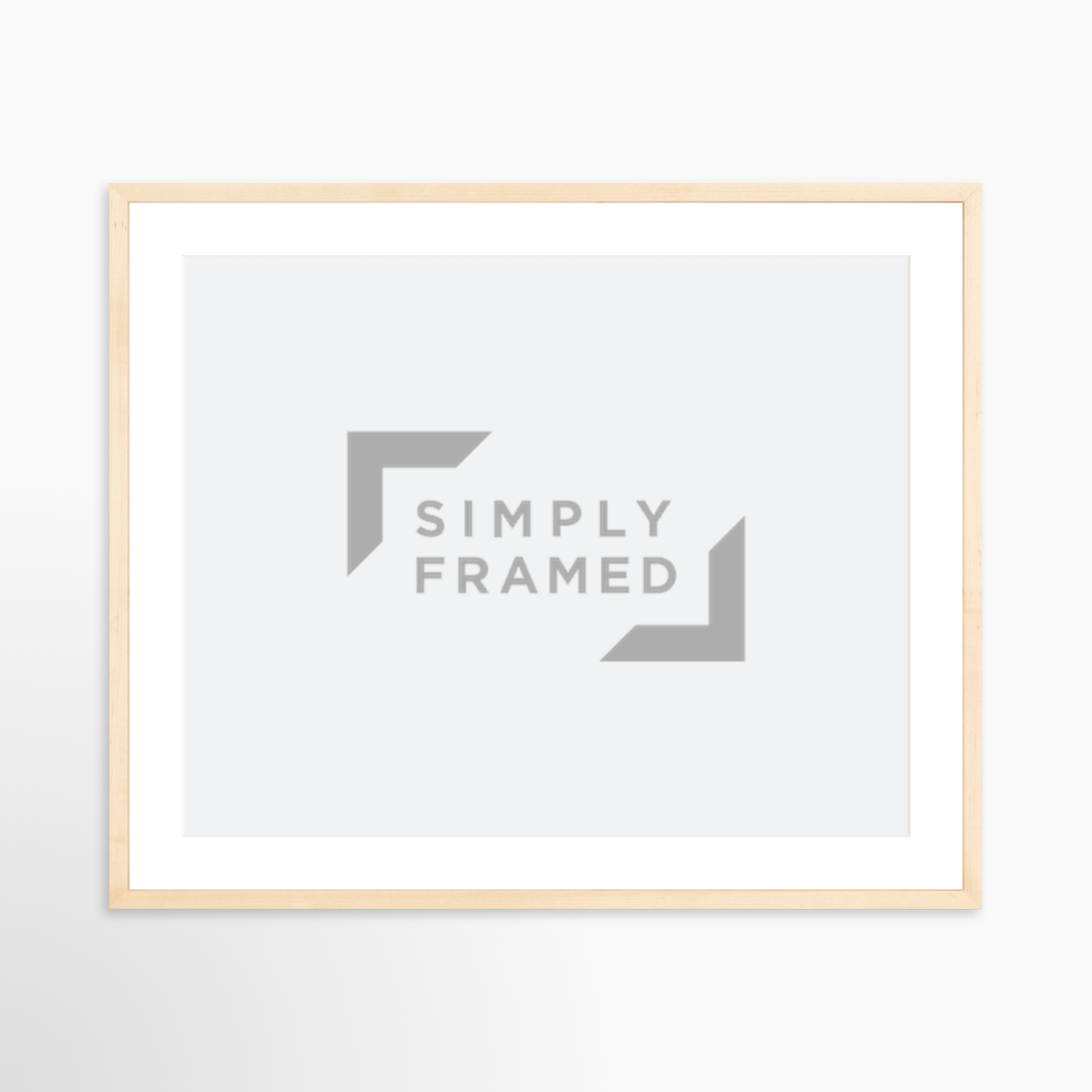 25x20 / Natural Frame + White Mat