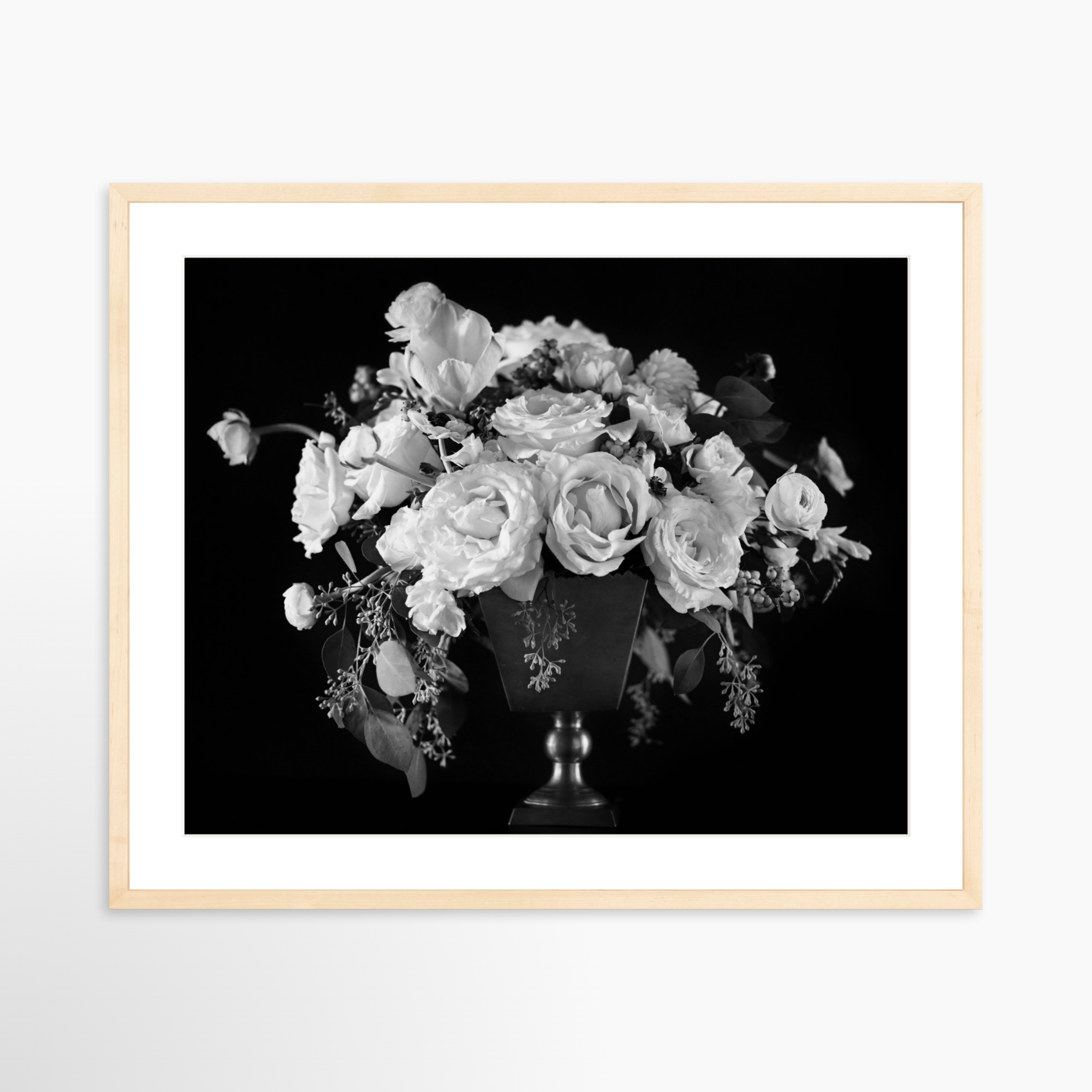25x20 / Natural Frame + White Mat