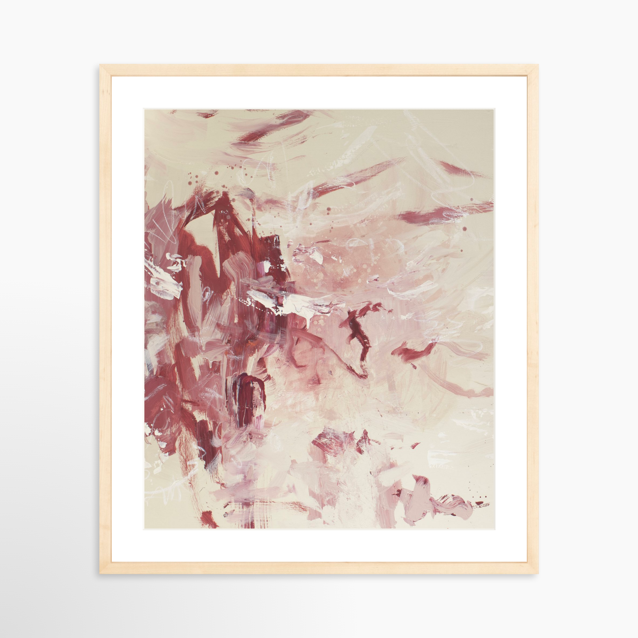 20x24 / Natural Frame + White Mat